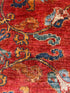 Rachel Bell 5.11x8.10 Red Hand-Knotted Humna Rug