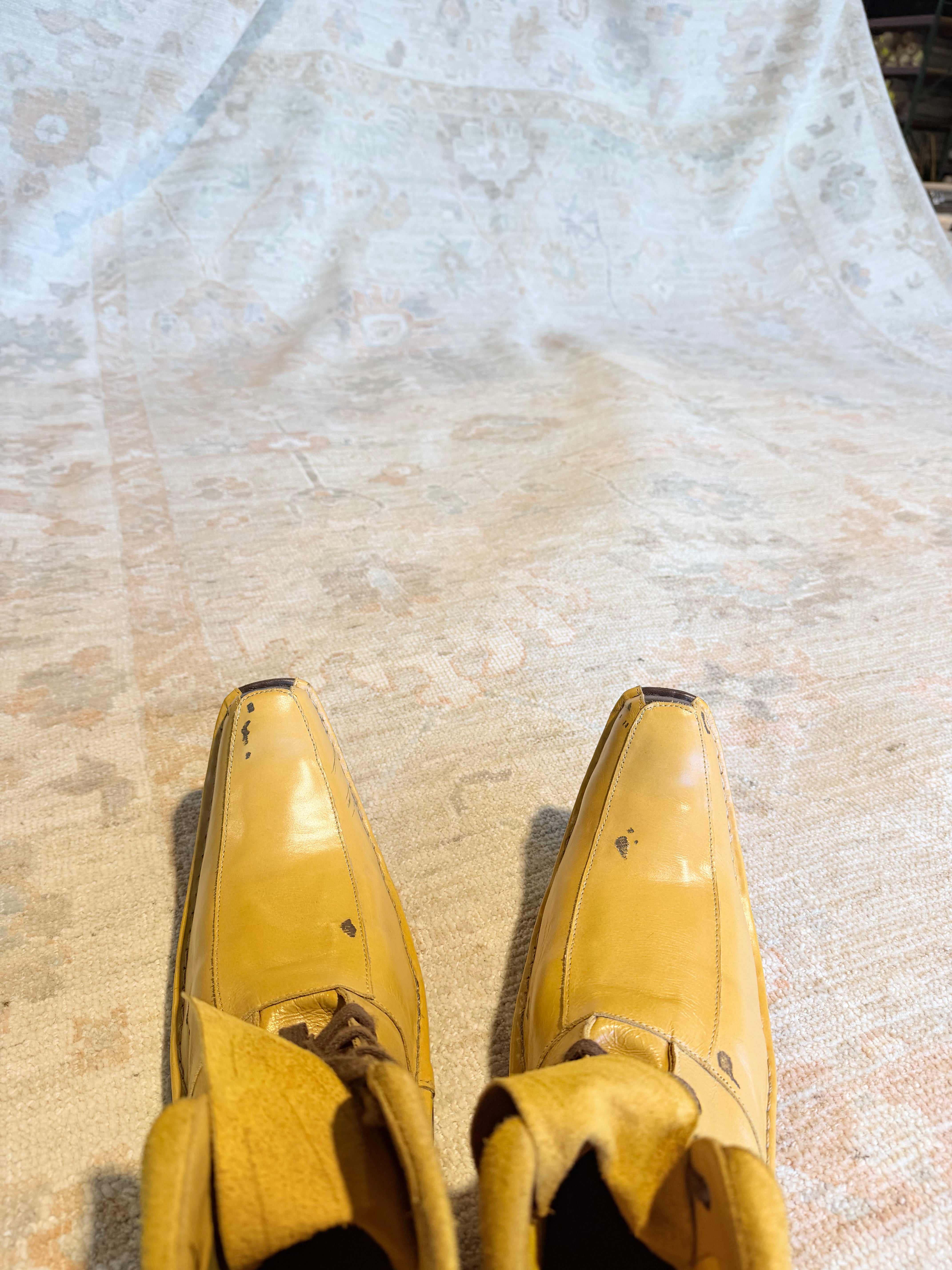 Madeleine Stowe 8.2x9.11 Beige Multi Afghani Whitewashed Oushak