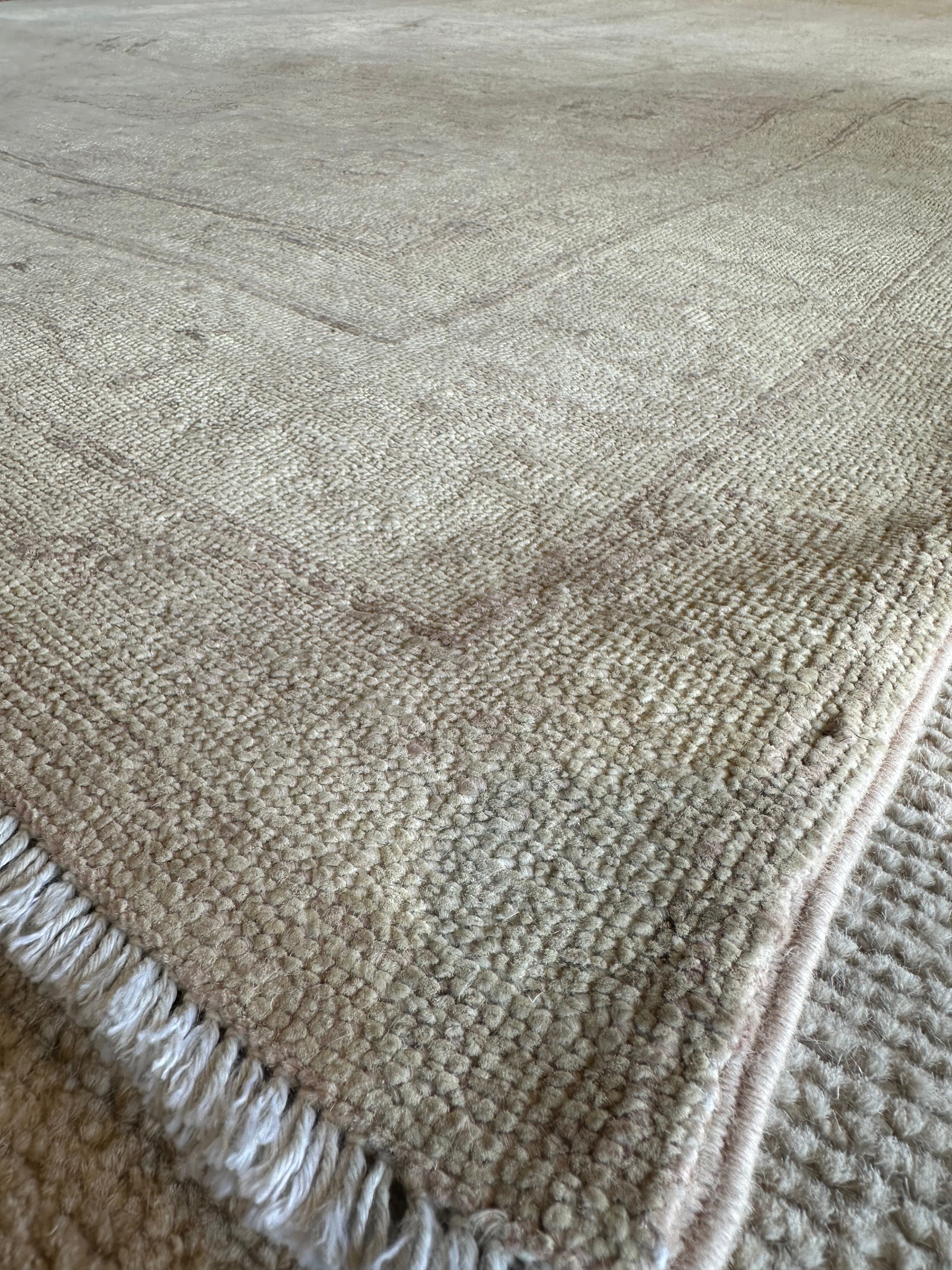 Abigail M Espinosa 6x8.10 Beige Hand-Knotted Tabriz Rug