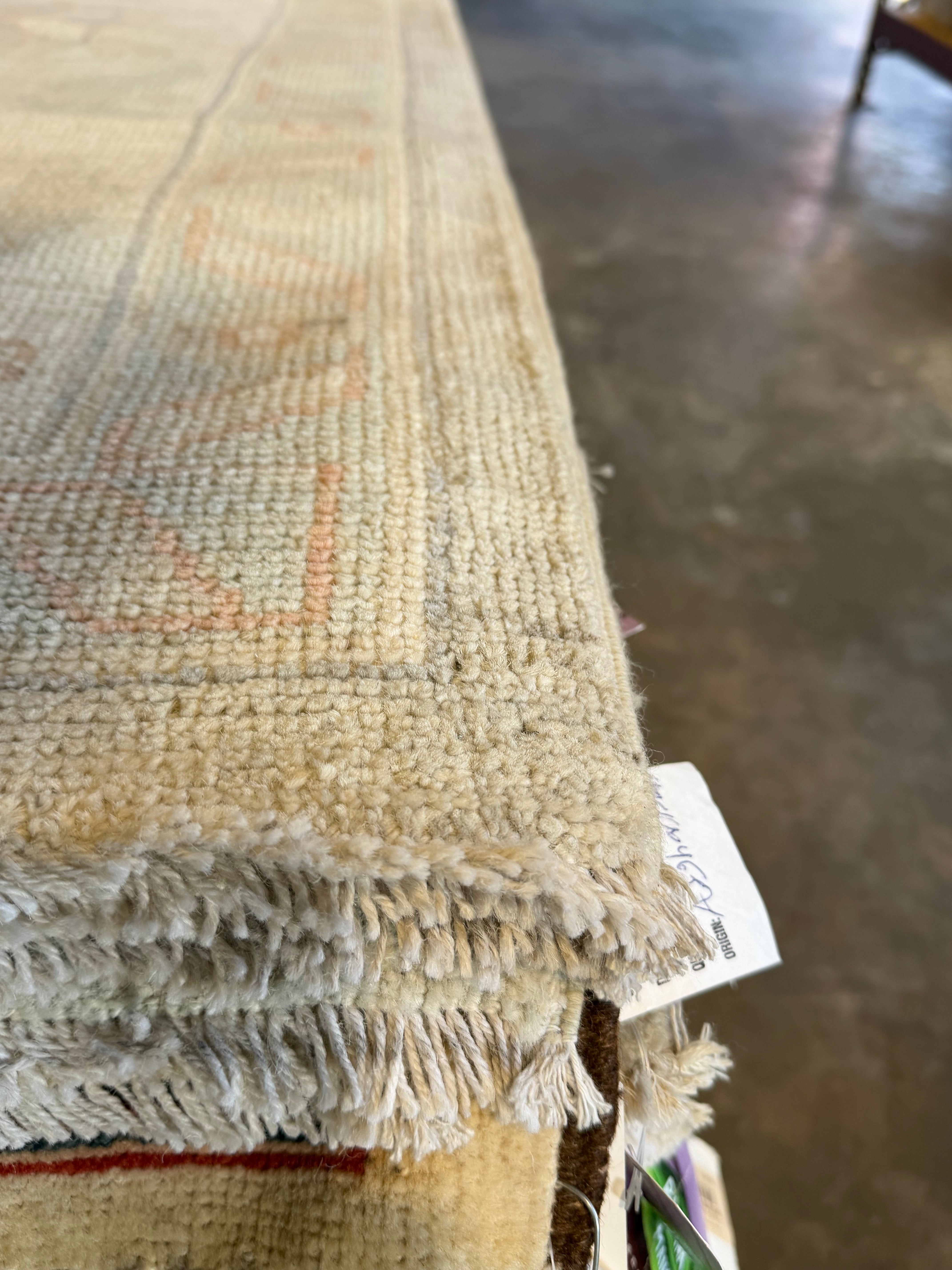 Anna Bura 10.5x13.11 Blue Afghani Whitewashed Oushak