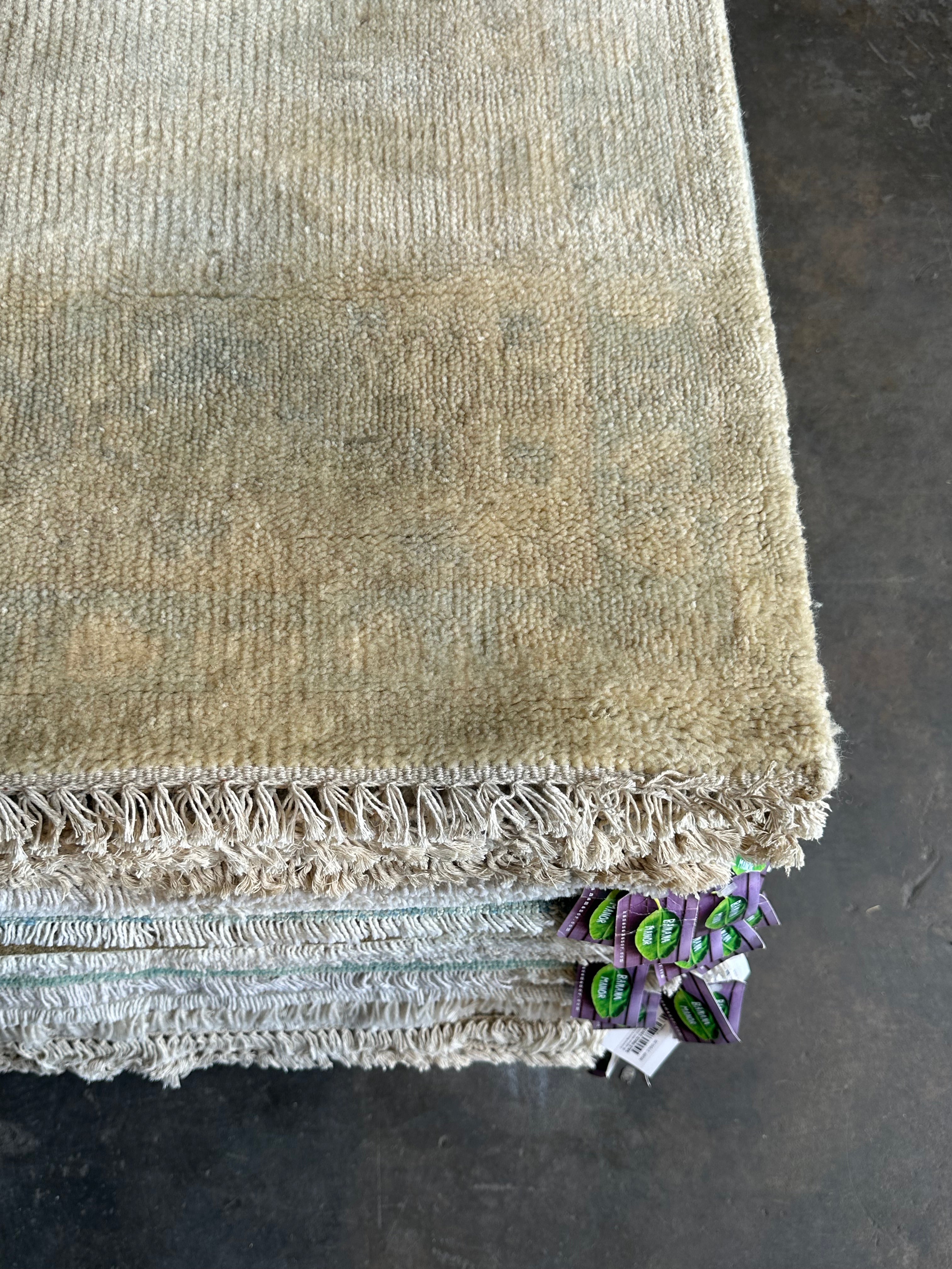 Tawny Cypress 9.9x14.3 Cream Hand-Knotted Oushak