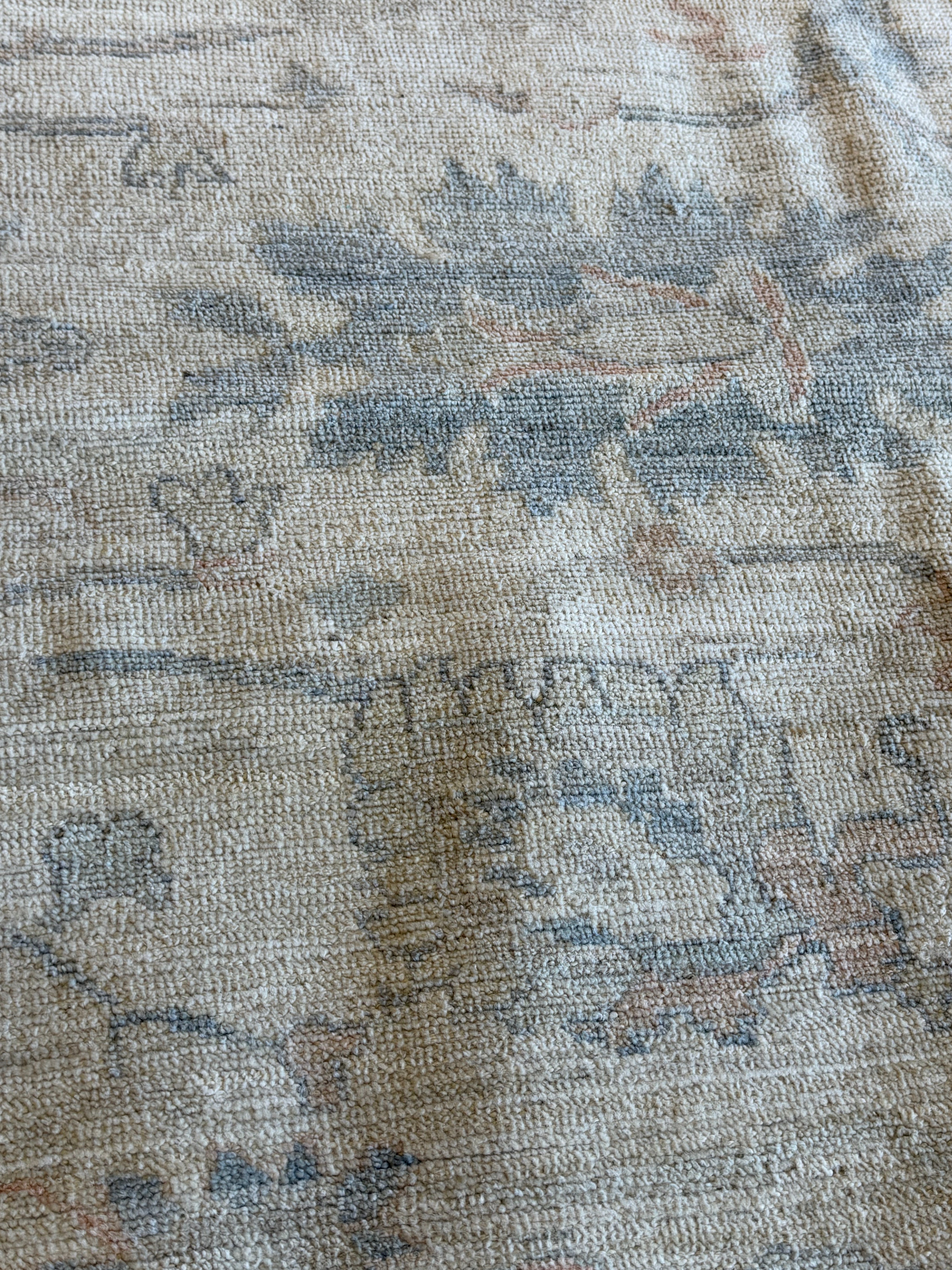 Barbara Muschietti 9.3x11.11 Beige Afghani Whitewashed Oushak