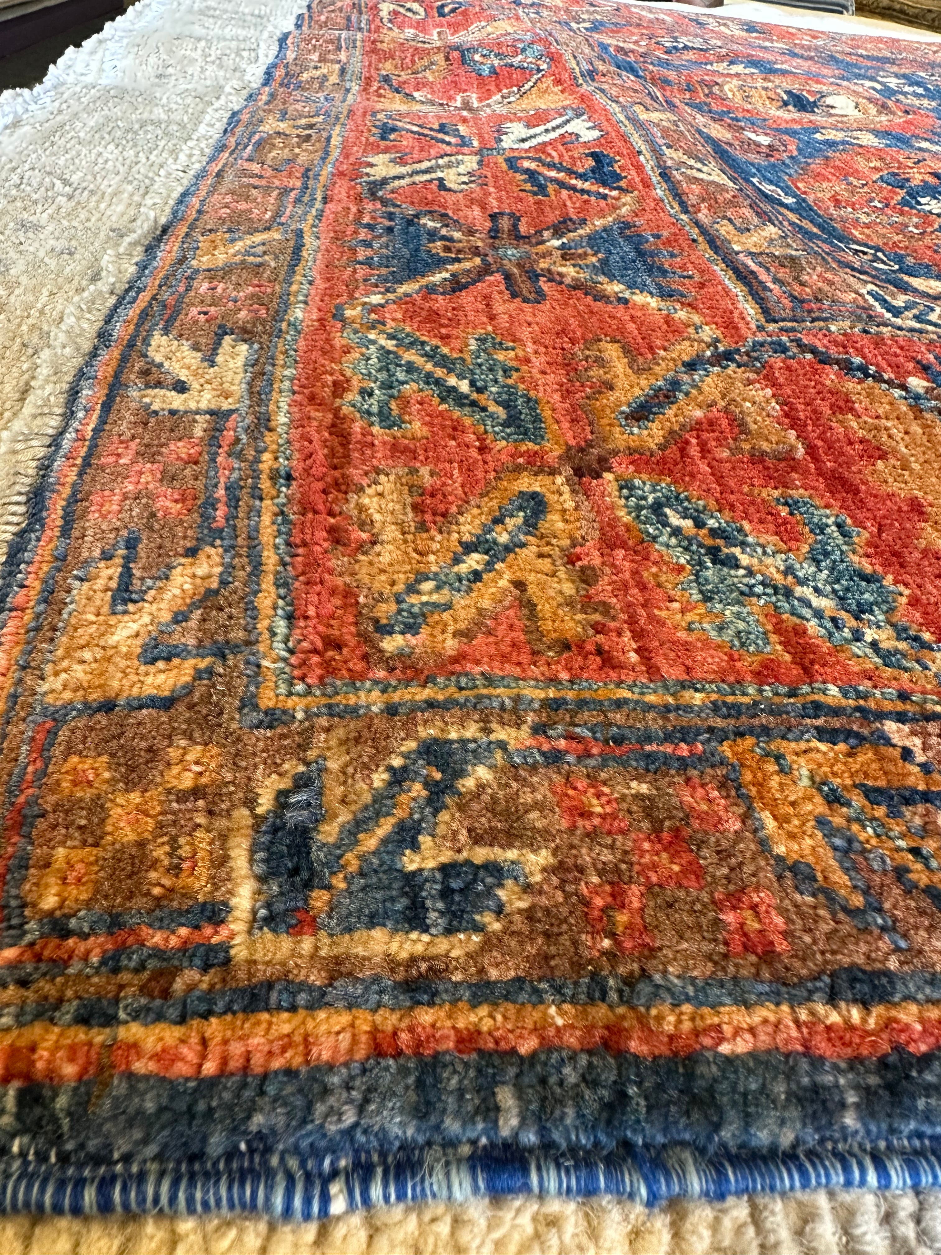 Dori Moghaizel 4.11x6.9 Red Hand-Knotted Humna Rug