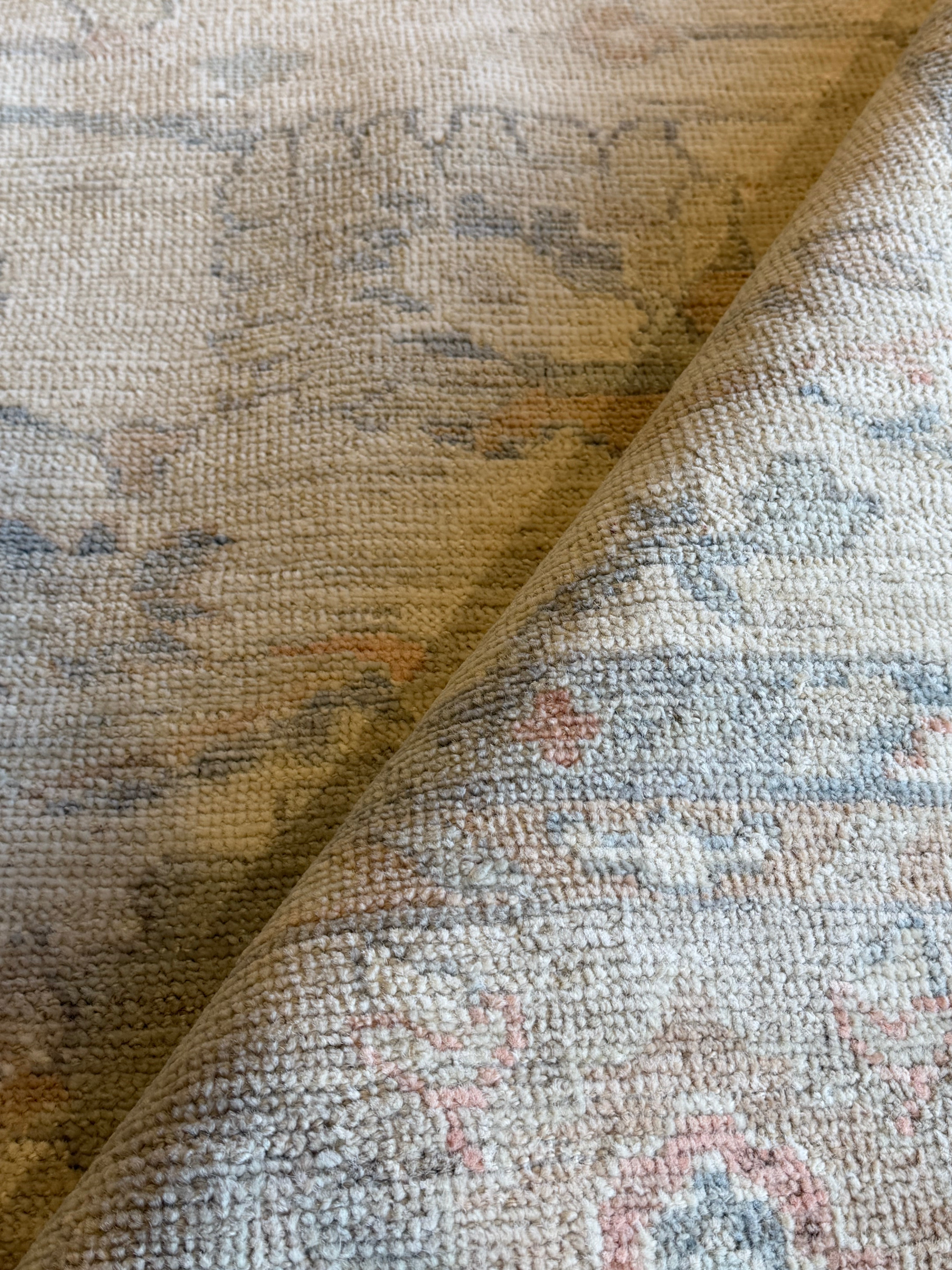 Barbara Muschietti 9.3x11.11 Beige Afghani Whitewashed Oushak