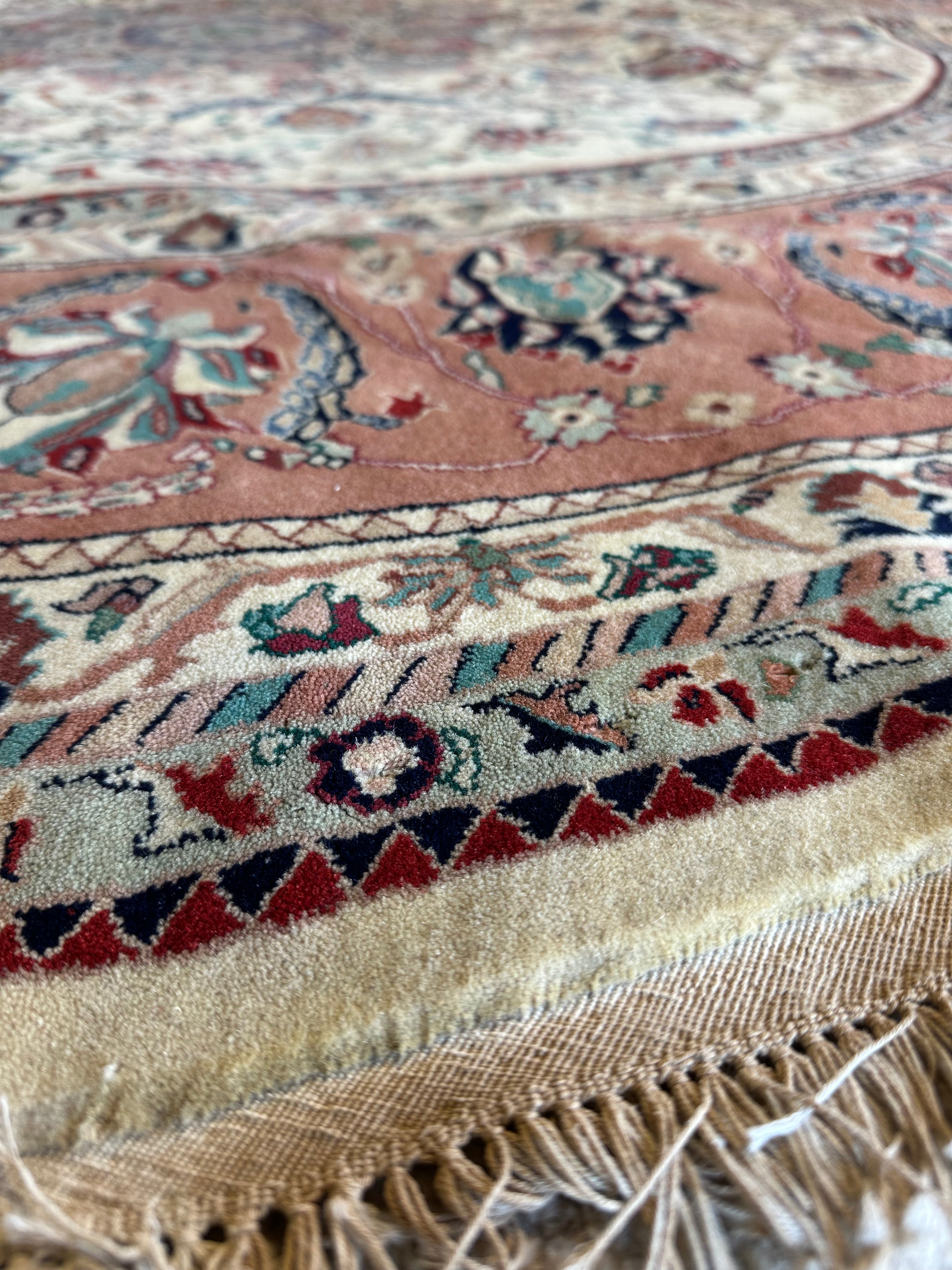 Molly Maginnis 8x8 Pink Hand-Knotted Persian Rug