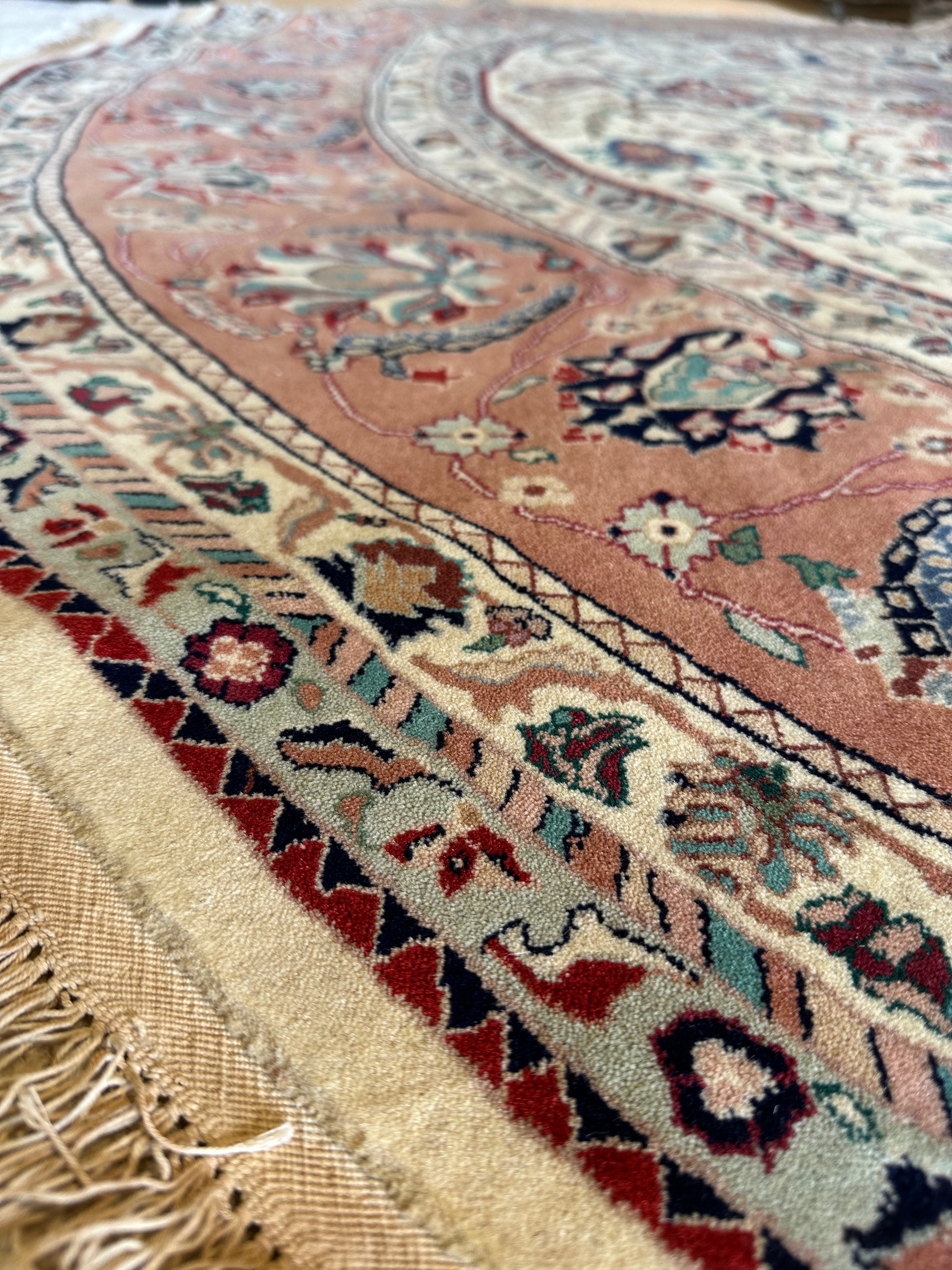Molly Maginnis 8x8 Pink Hand-Knotted Persian Rug