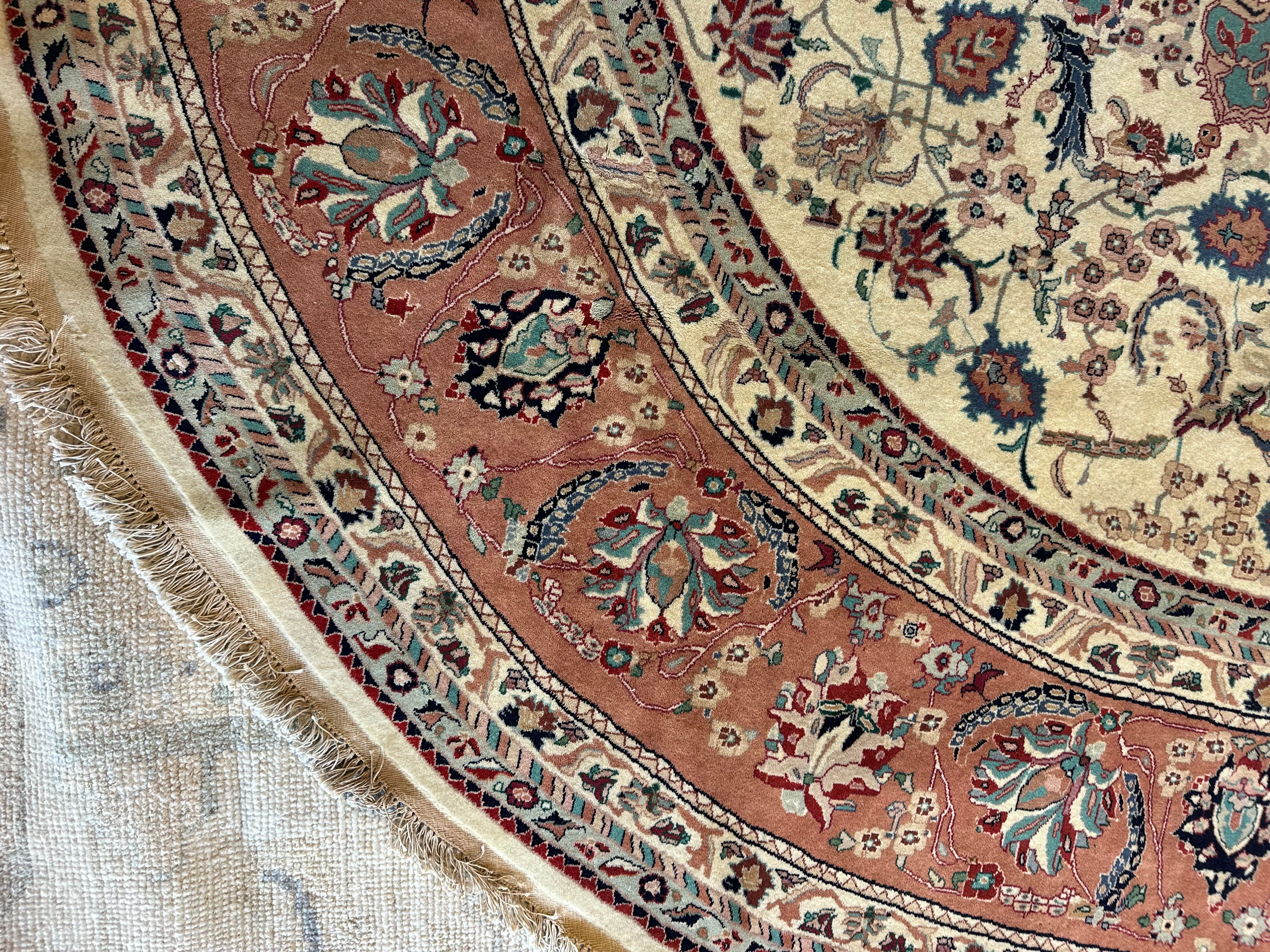 Molly Maginnis 8x8 Pink Hand-Knotted Persian Rug
