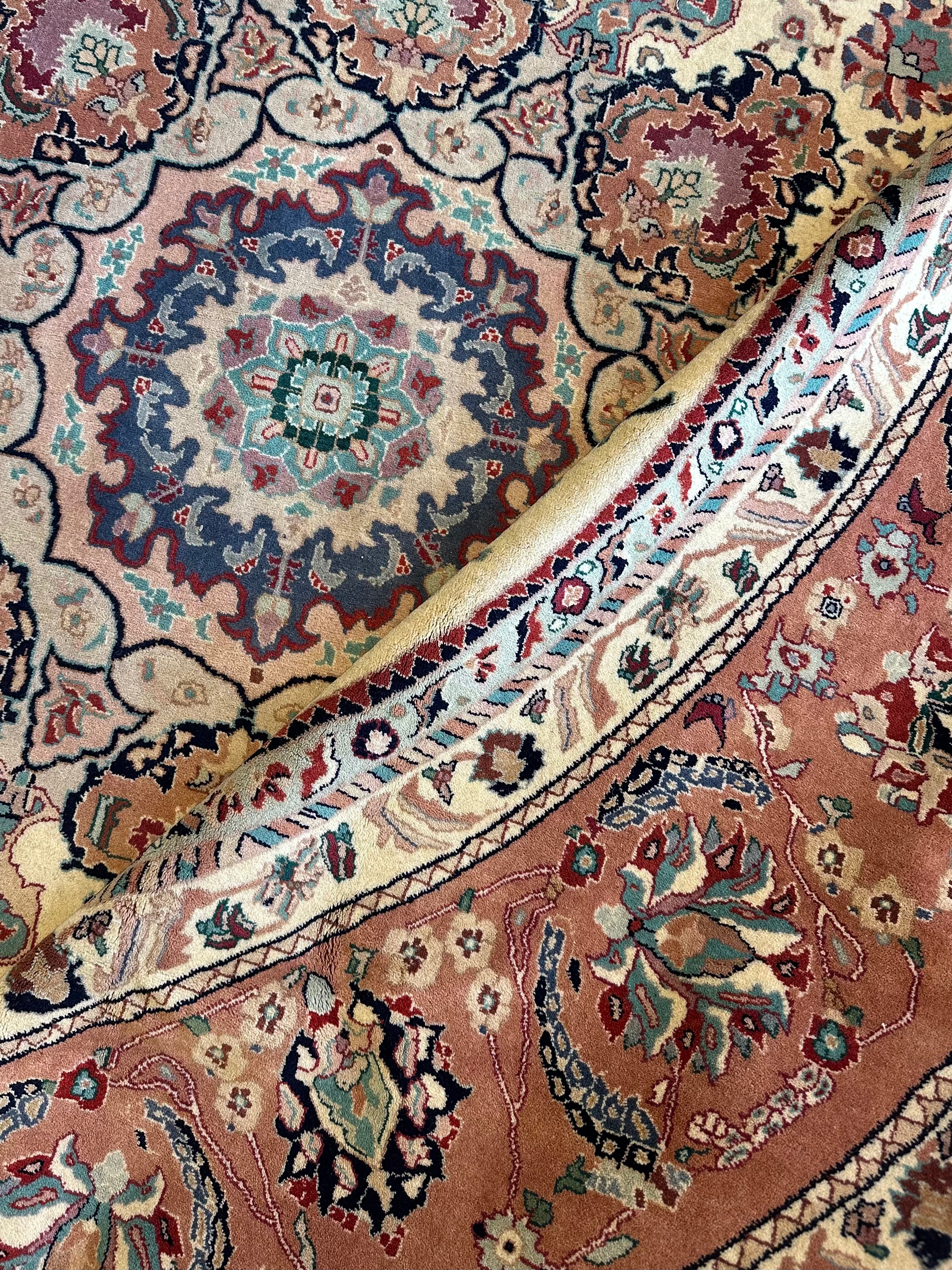 Molly Maginnis 8x8 Pink Hand-Knotted Persian Rug