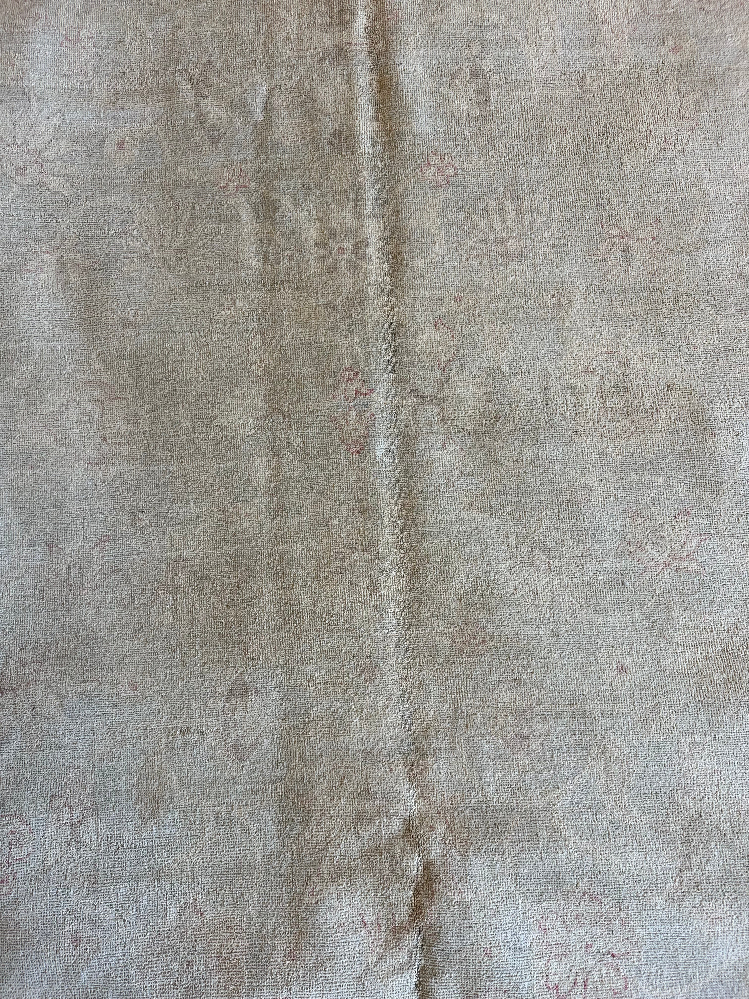 Jan Rooney 6x8.7 Beige Hand-Knotted Tabriz Rug