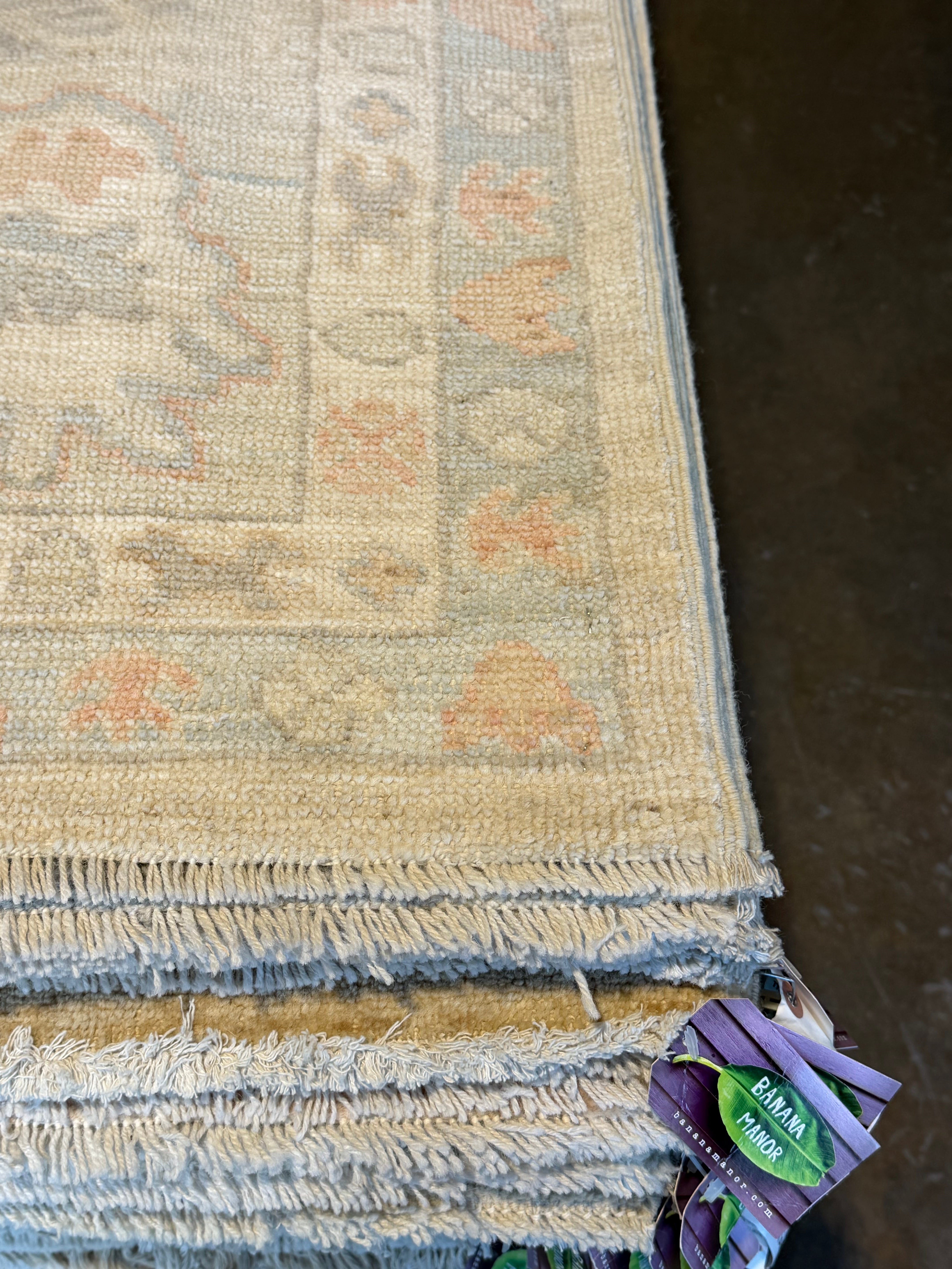 Matilda Legault 8.2x9.11 Blue Afghani Whitewashed Oushak