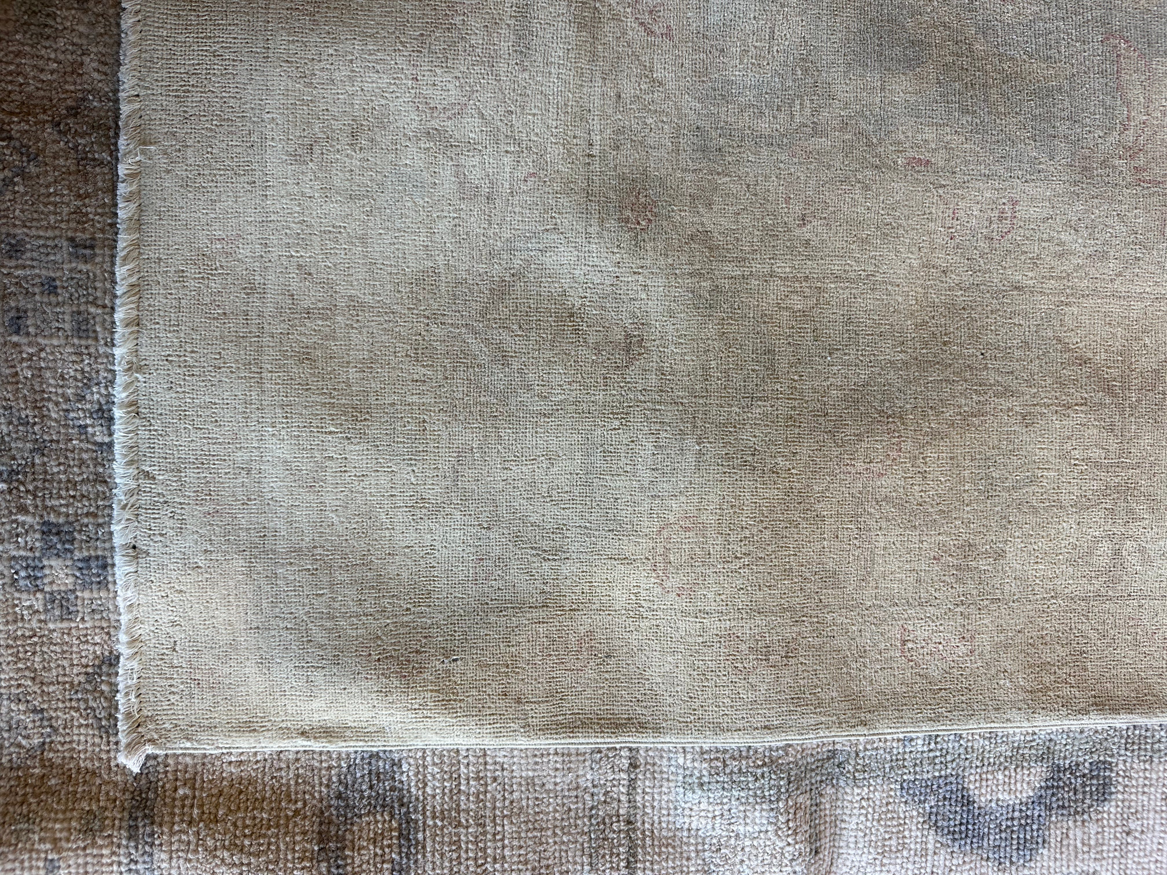 Jan Rooney 6x8.7 Beige Hand-Knotted Tabriz Rug