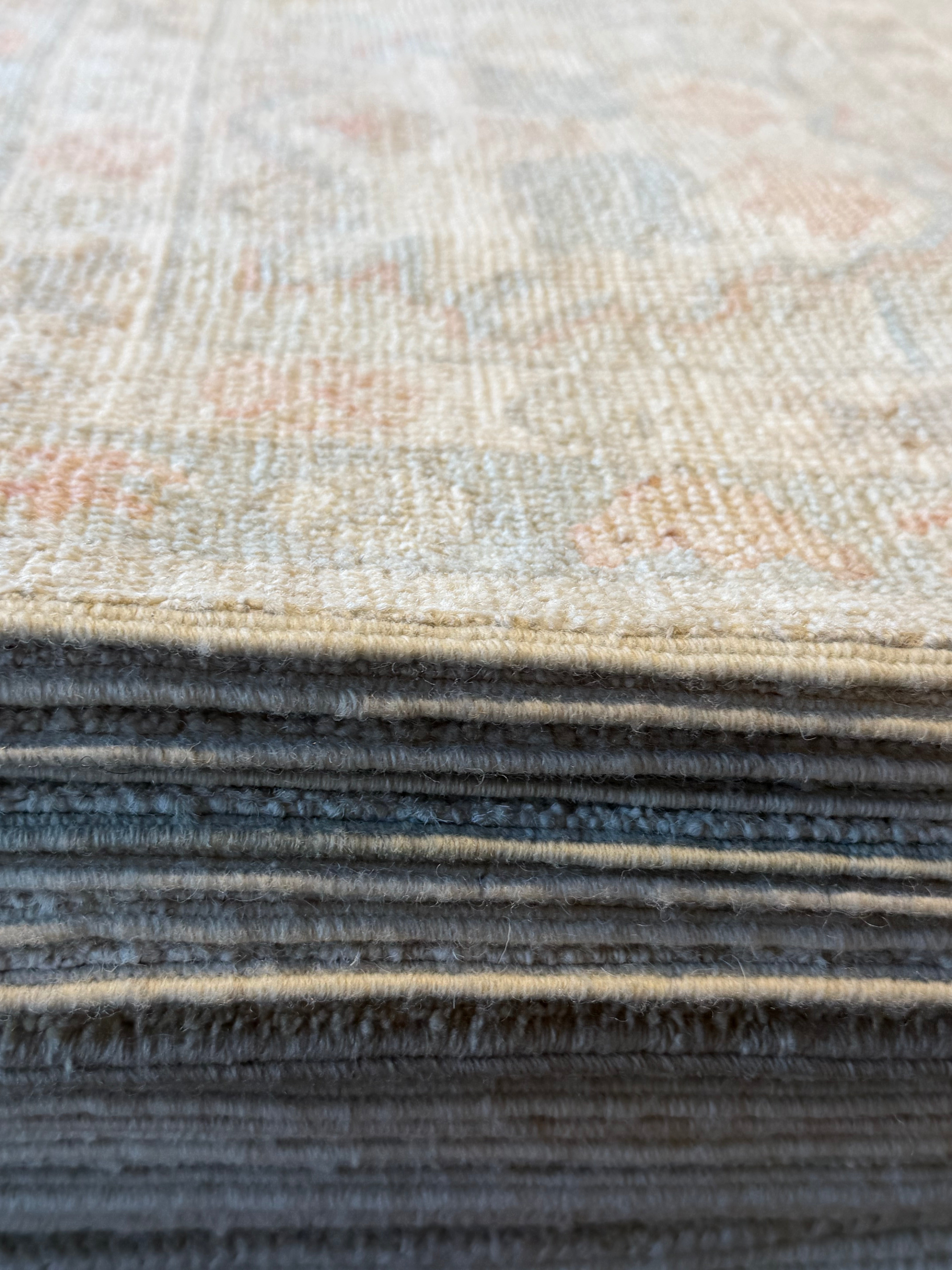 Matilda Legault 8.2x9.11 Blue Afghani Whitewashed Oushak