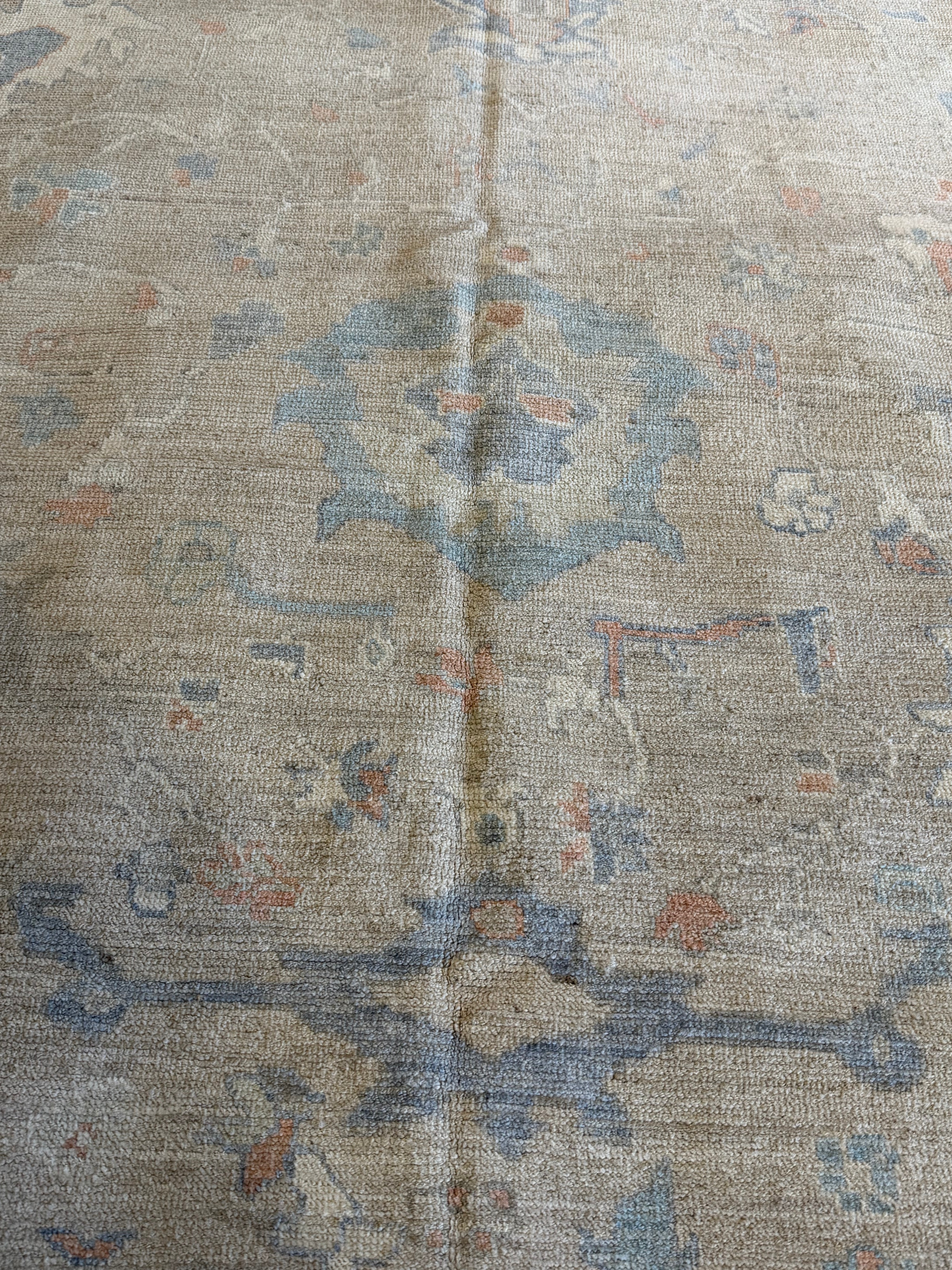 Emma-Leigh Cullum 10x14.2 Beige Afghani Whitewashed Oushak