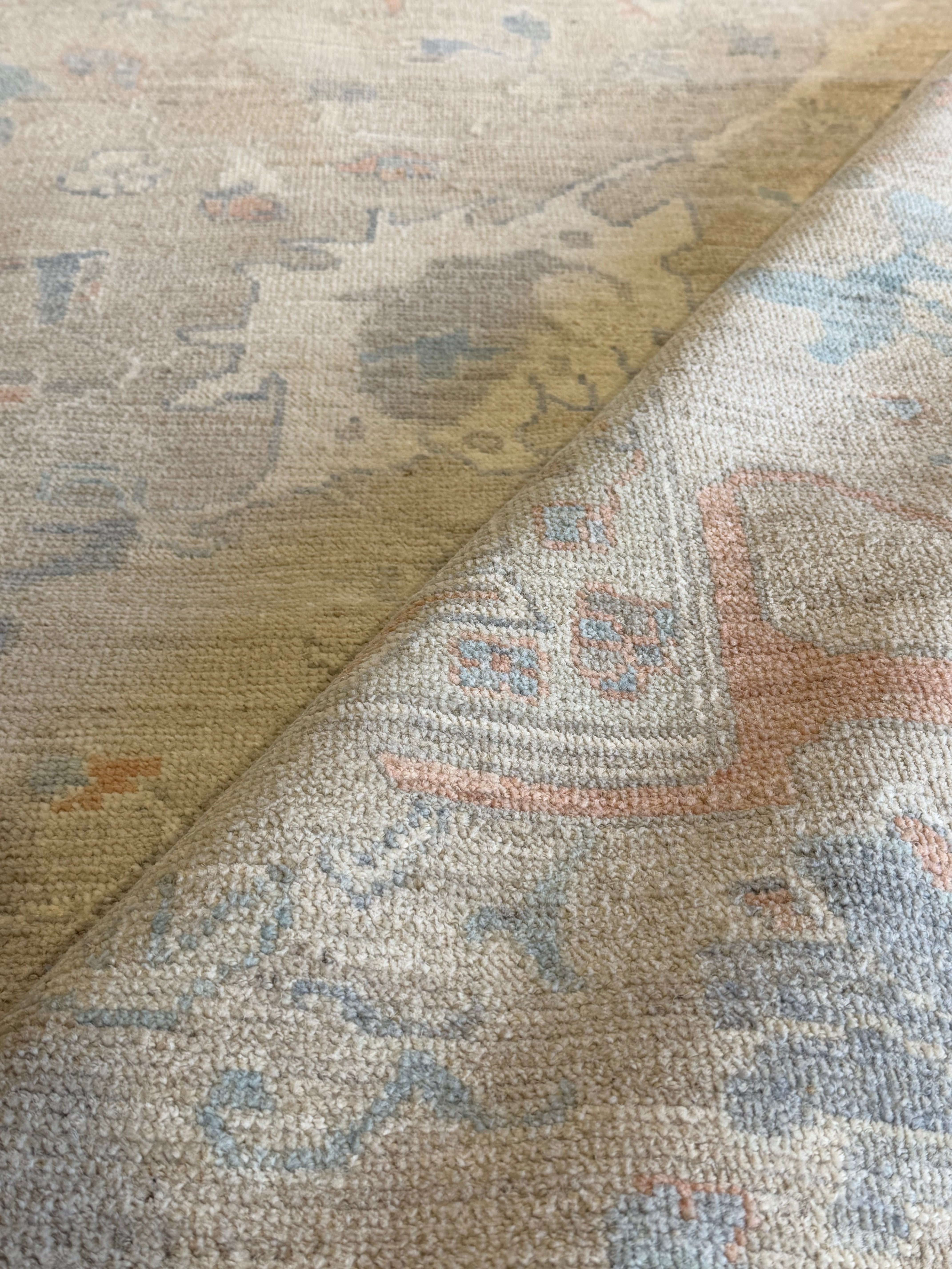 Emma-Leigh Cullum 10x14.2 Beige Afghani Whitewashed Oushak