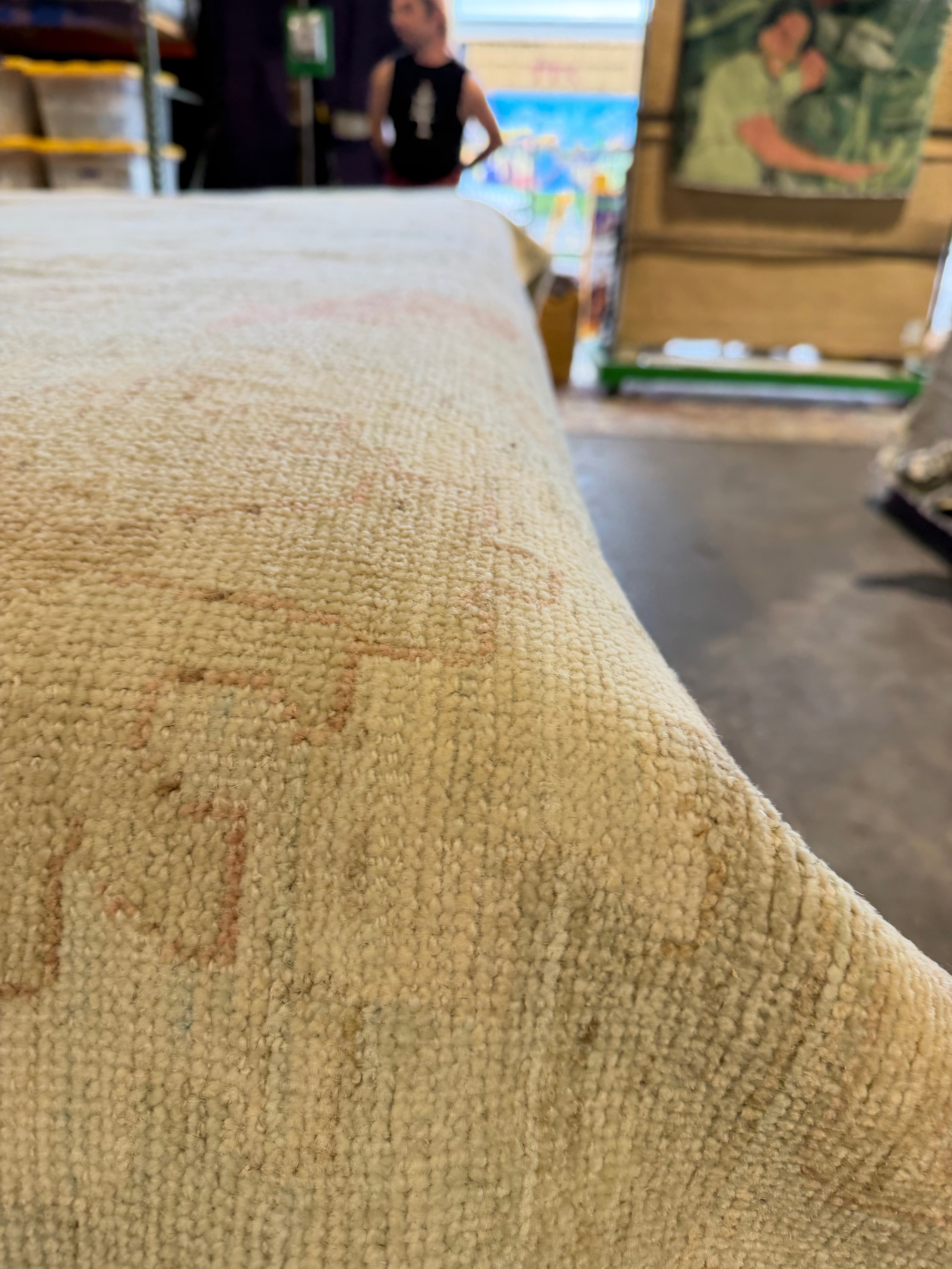 Elaine 12.1x17.10 Blue Afghani Whitewashed Oushak