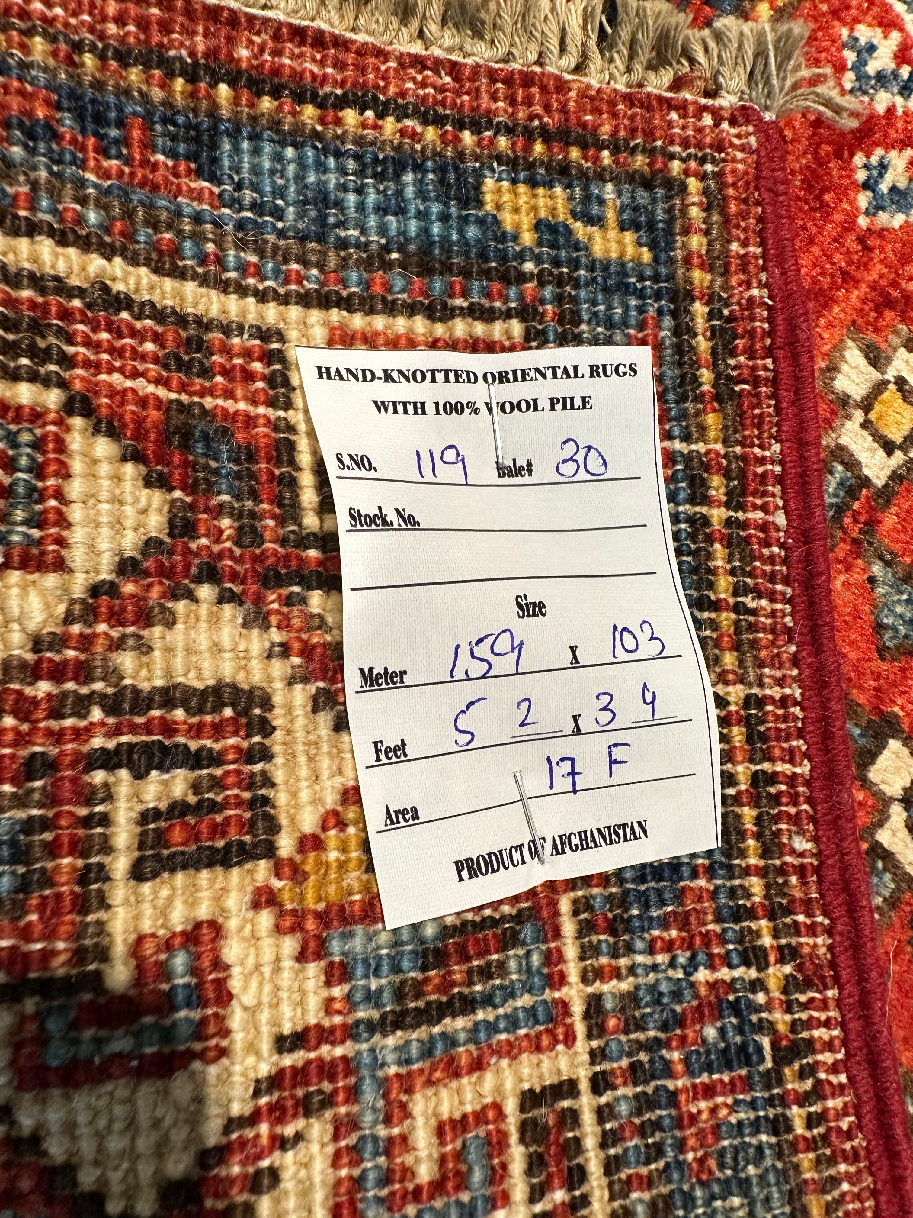 Kira Kemble 3.4x5.2 Afghani Sultani