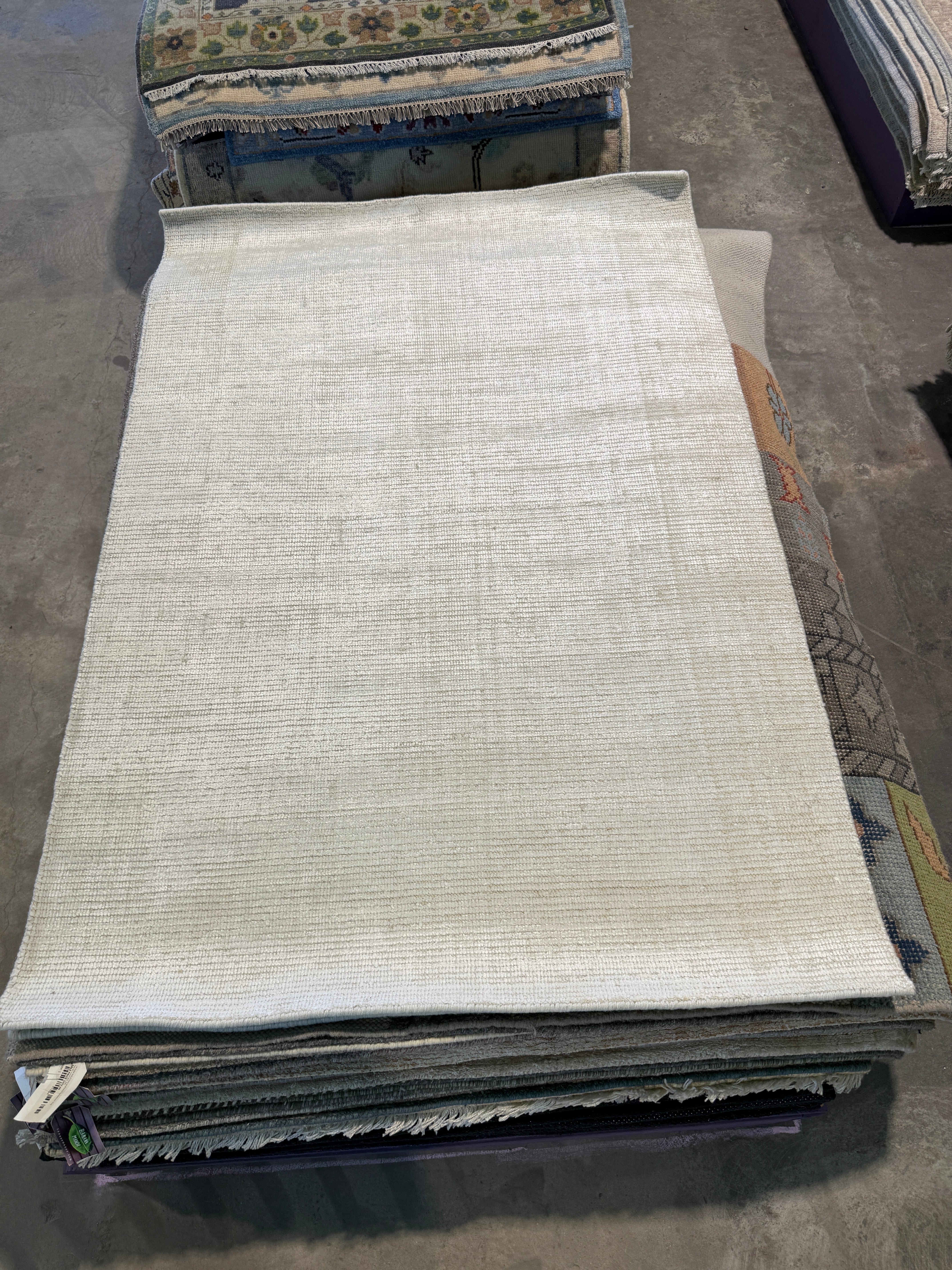 Blake Moynes 4x6 Silver Handwoven Modern Rug