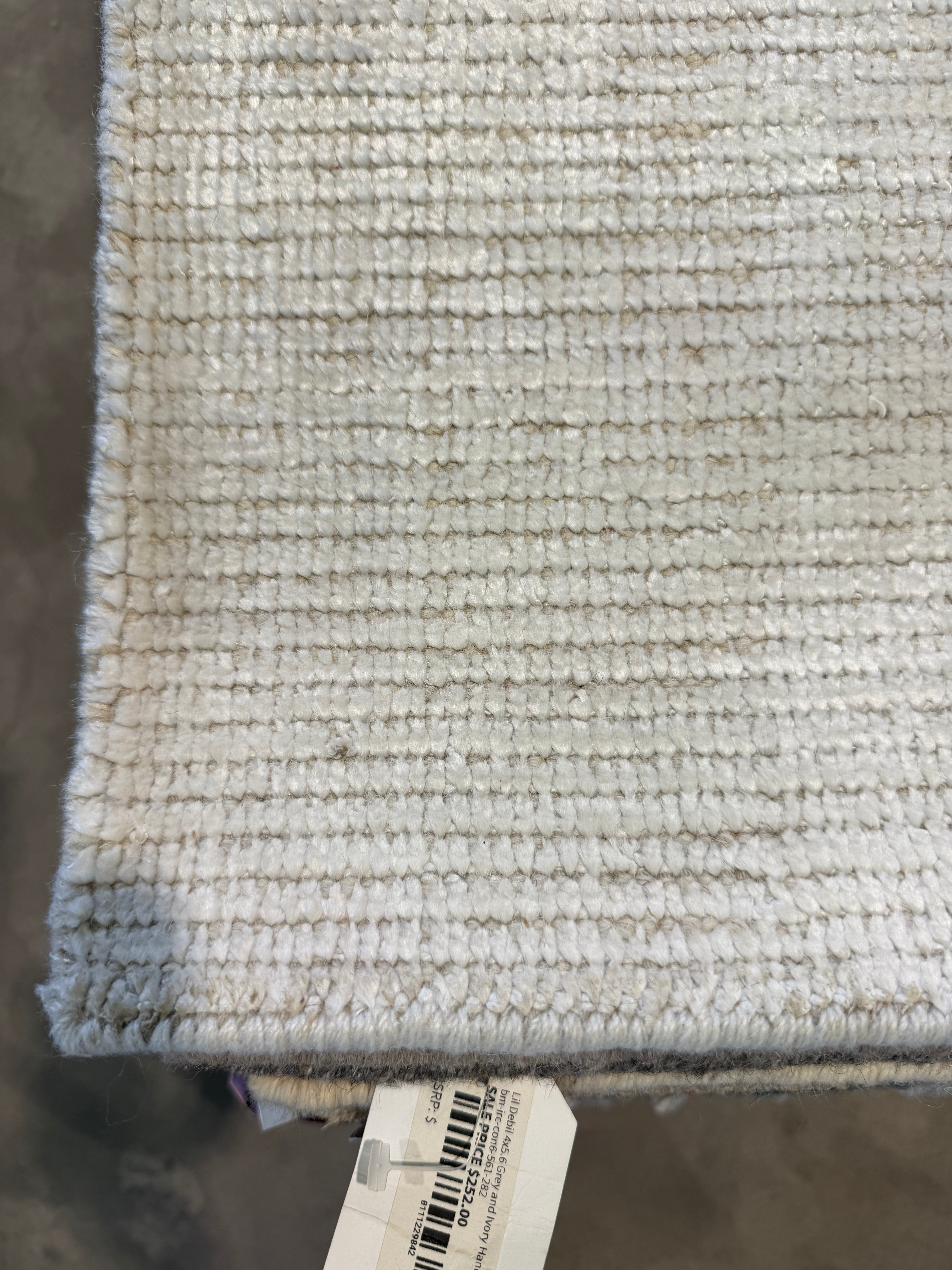 Blake Moynes 4x6 Silver Handwoven Modern Rug