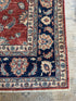 Elsa Moghaizel 4.10x6.11 Red Hand-Knotted Farhan Rug