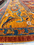 Leesa Pate 9.11x13.7 Orange Hand-Knotted Humna Rug