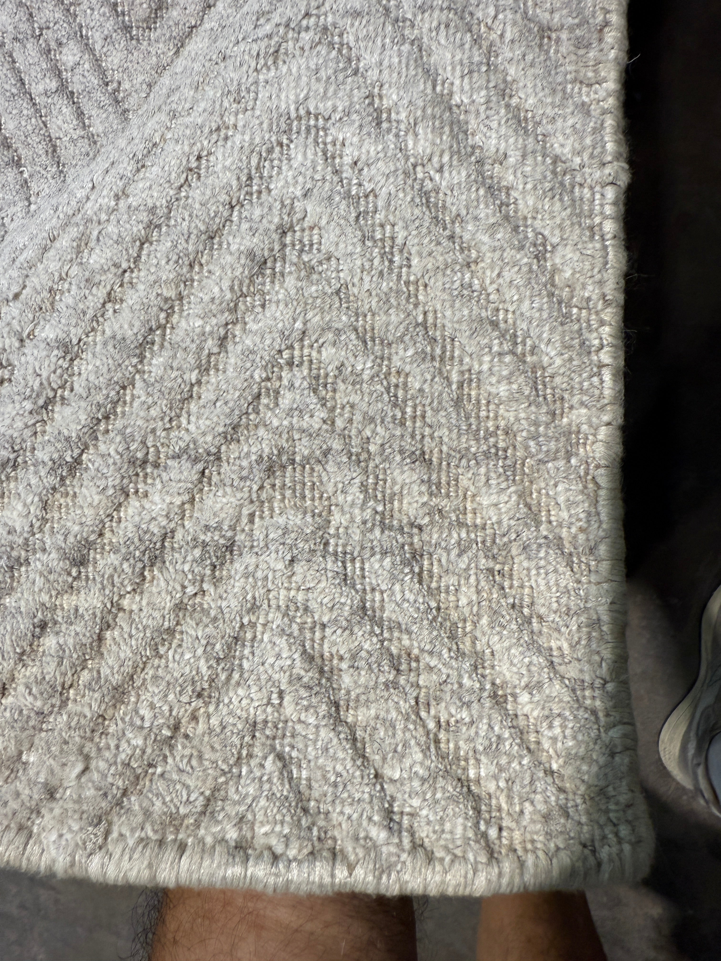 Karl Smith 3.9x11.6 Grey Handwoven Modern Runner