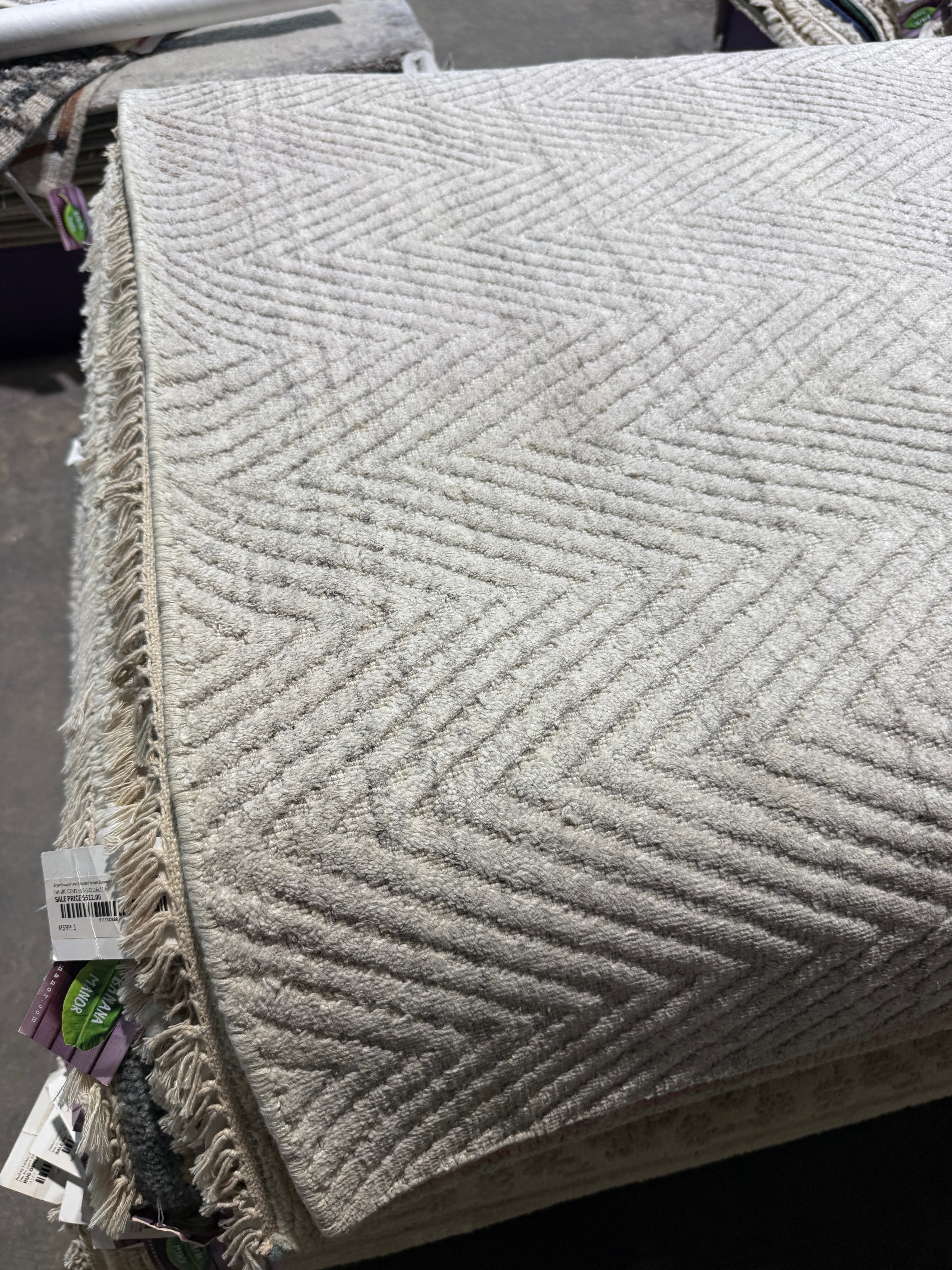 Karl Smith 3.9x11.6 Grey Handwoven Modern Runner