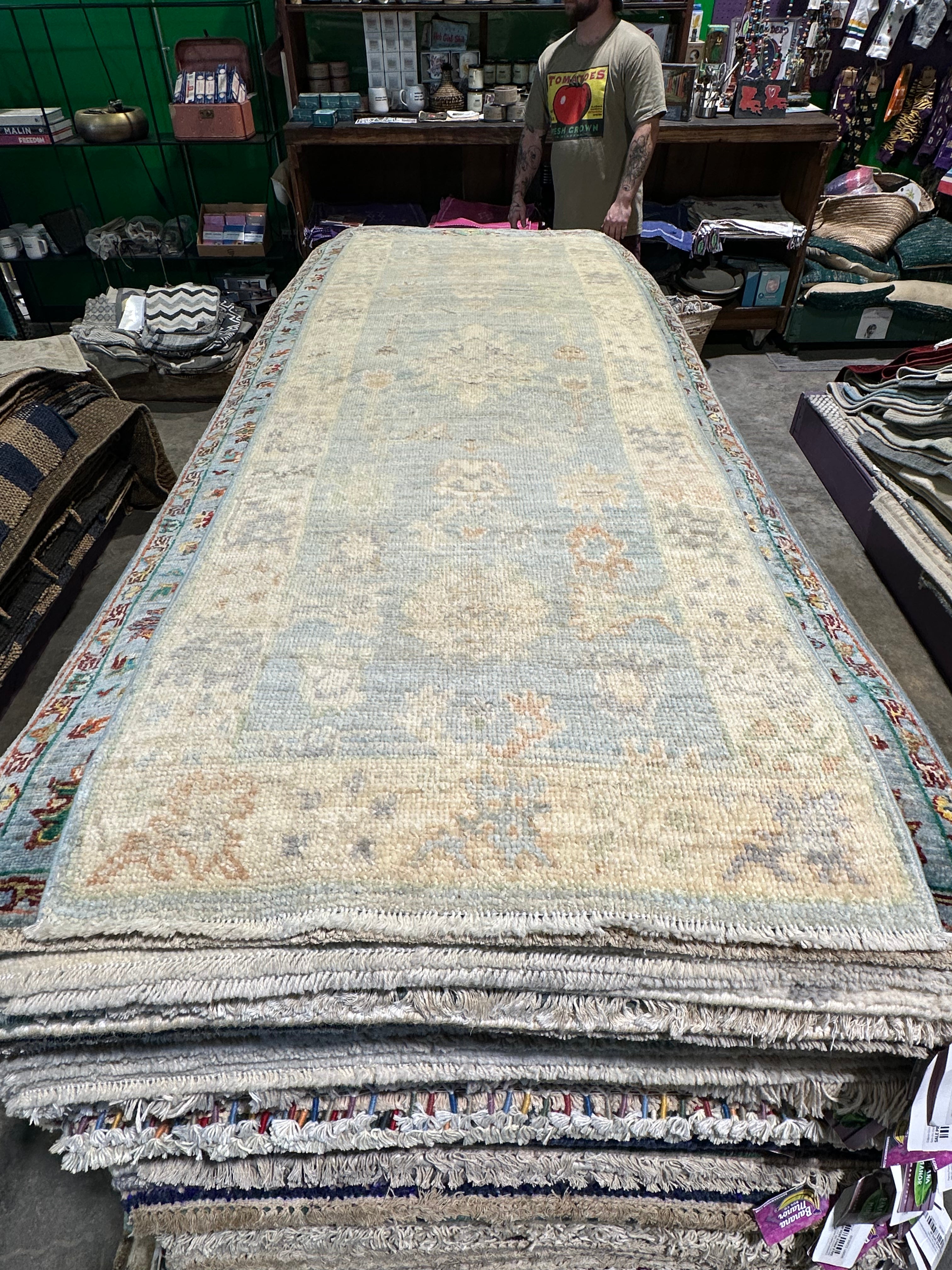 Catherine Skinner 2x5.11 Afghani Whitewashed Oushak Runner