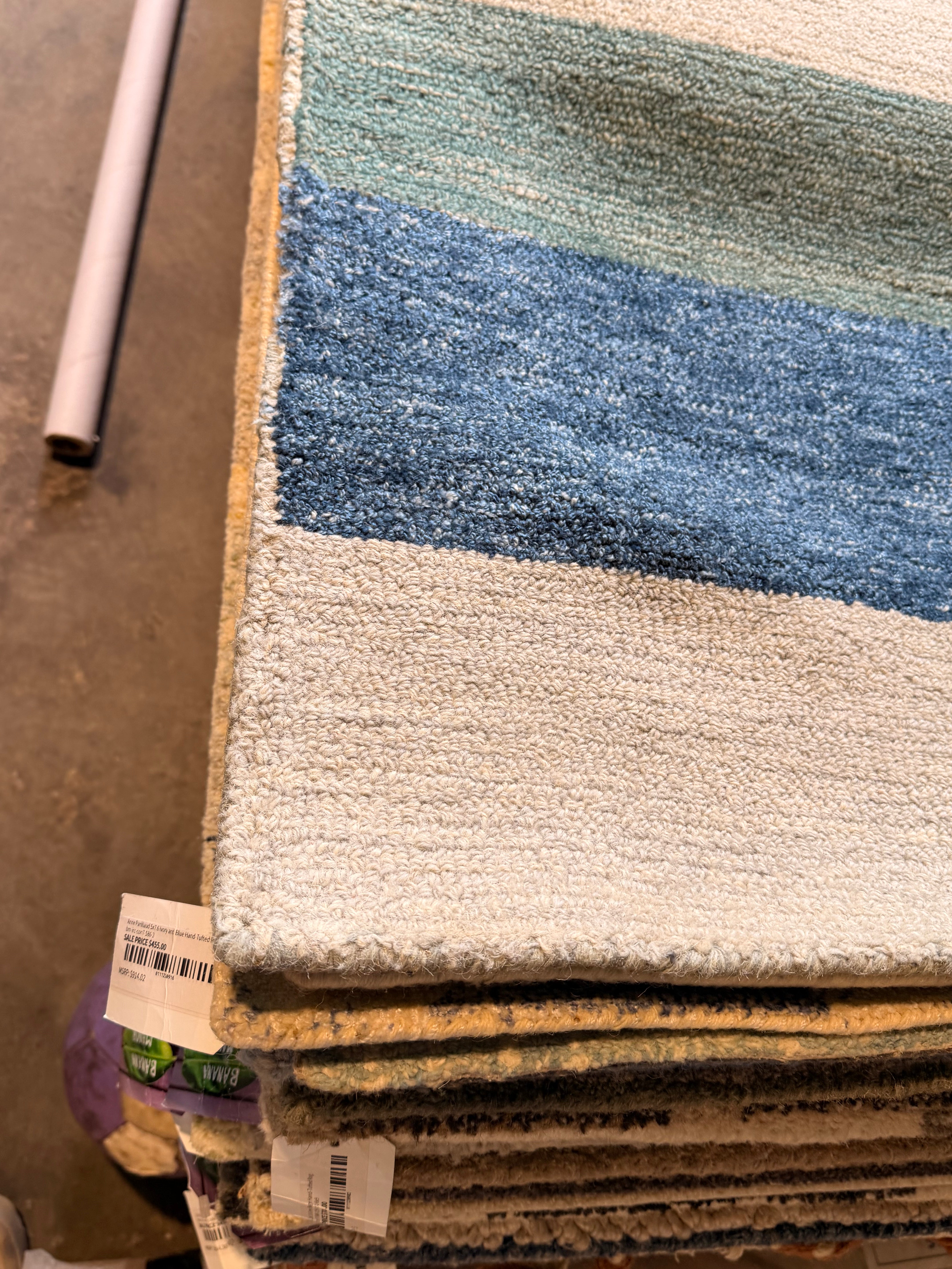 Lady Jackson 5x8 Striped Hand-Tufted Rug