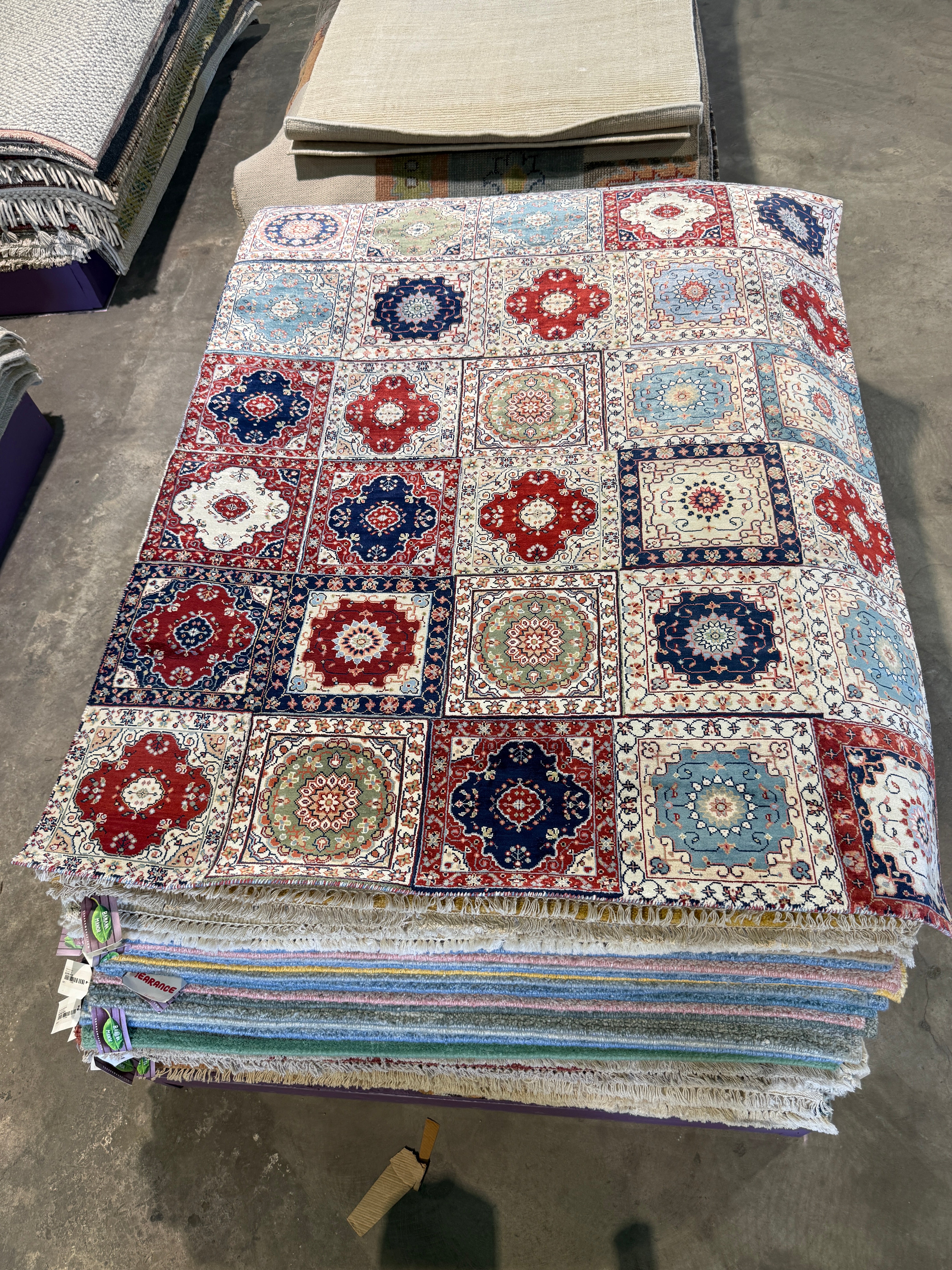 Kyle Rideout 4.6X6.6 Colorful Hand-Knotted Modern Patched Rug