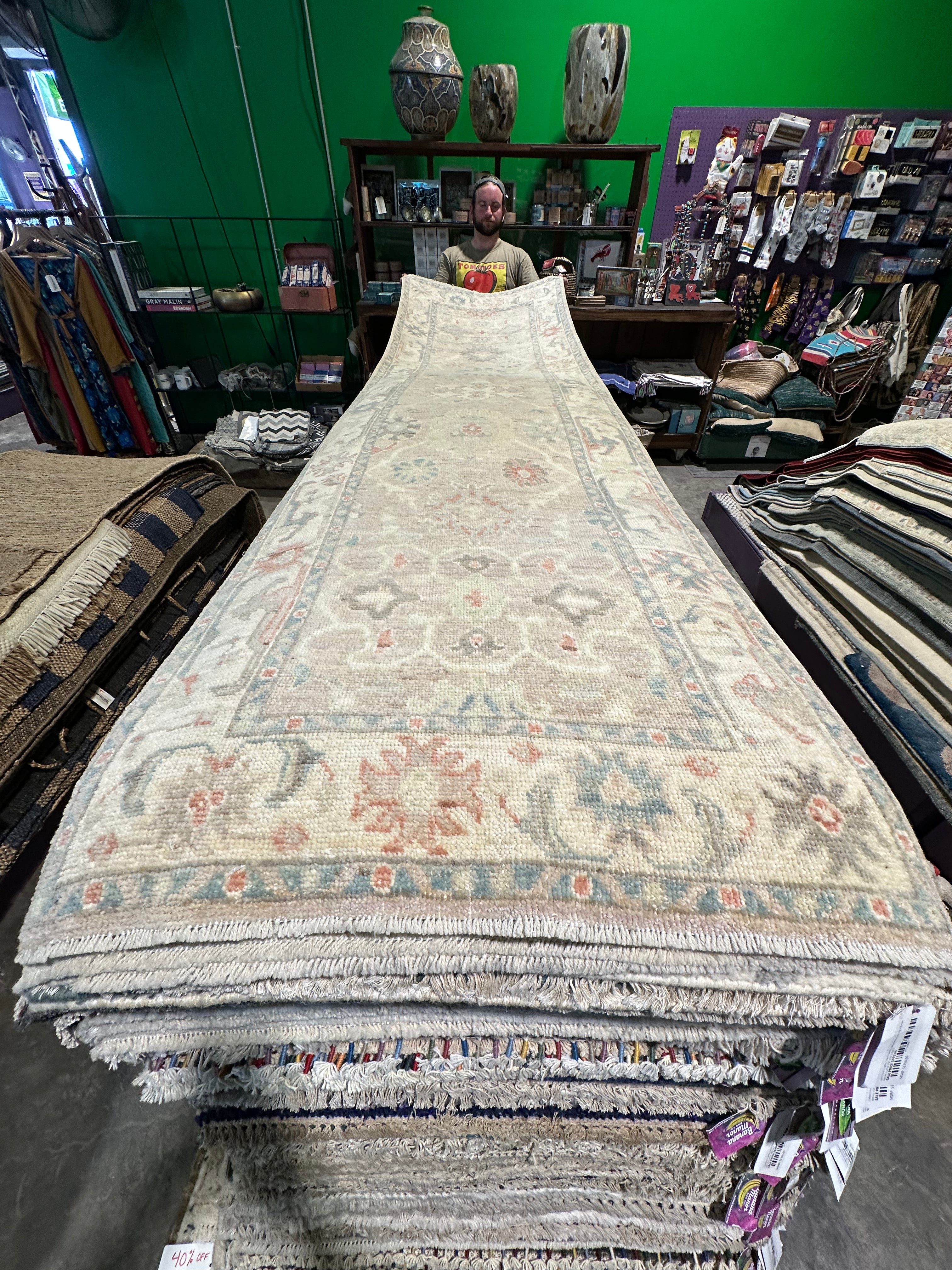 Lydia Bakelmun 2.7x9.8 Afghani Oushak Runner