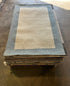 Hot Tin 5x7.6 Hand-Tufted Ivory & Blue Modern