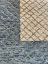 Hot Tin 5x7.6 Hand-Tufted Ivory & Blue Modern
