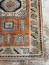 Linda Cardellini 3x4.11 Orange Hand-Knotted Kazak Rug