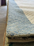 Hot Tin 5x7.6 Hand-Tufted Ivory & Blue Modern