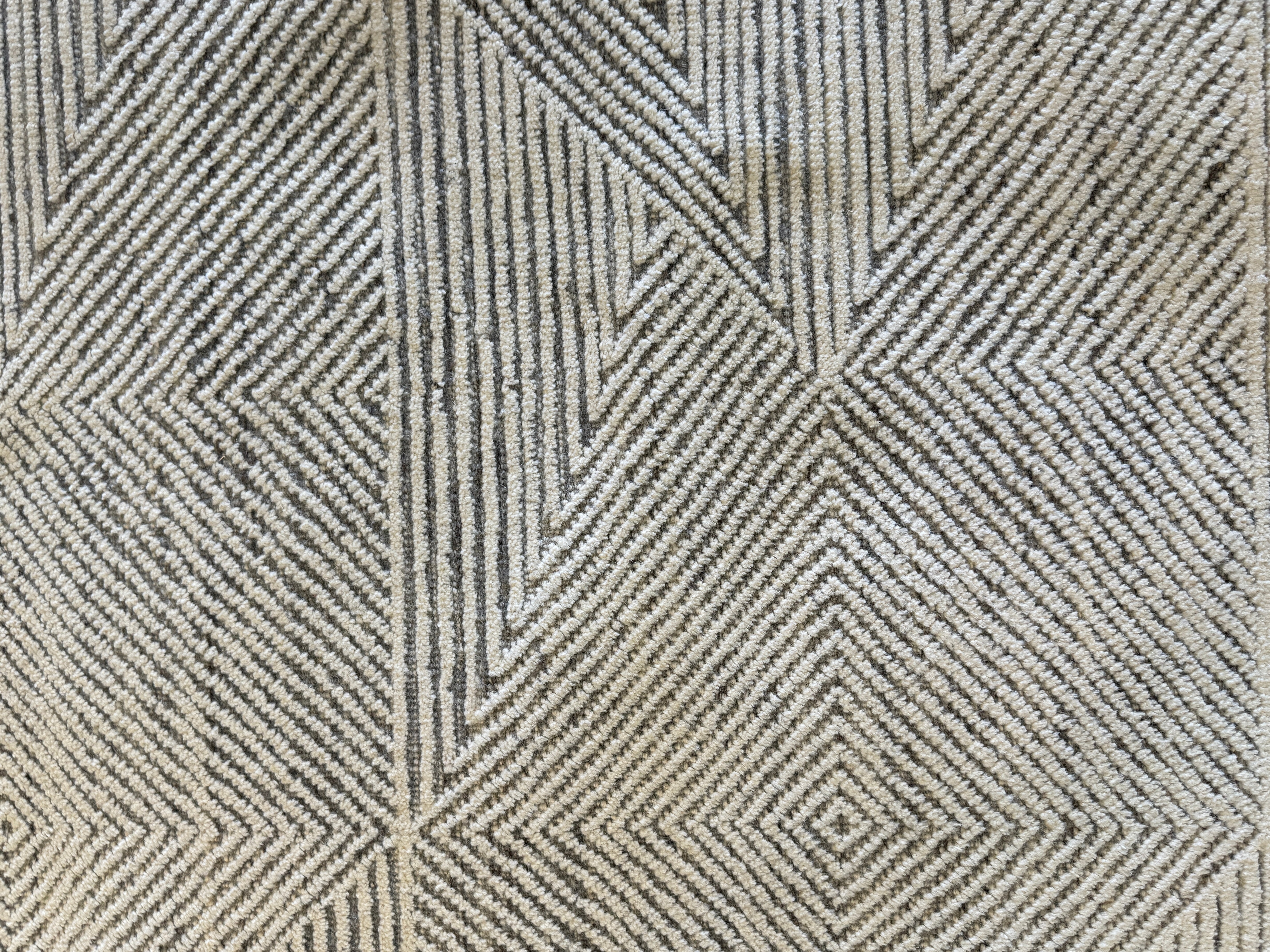 Donald 9.3x11.9 Hand-Knotted Grey & Ivory Modern