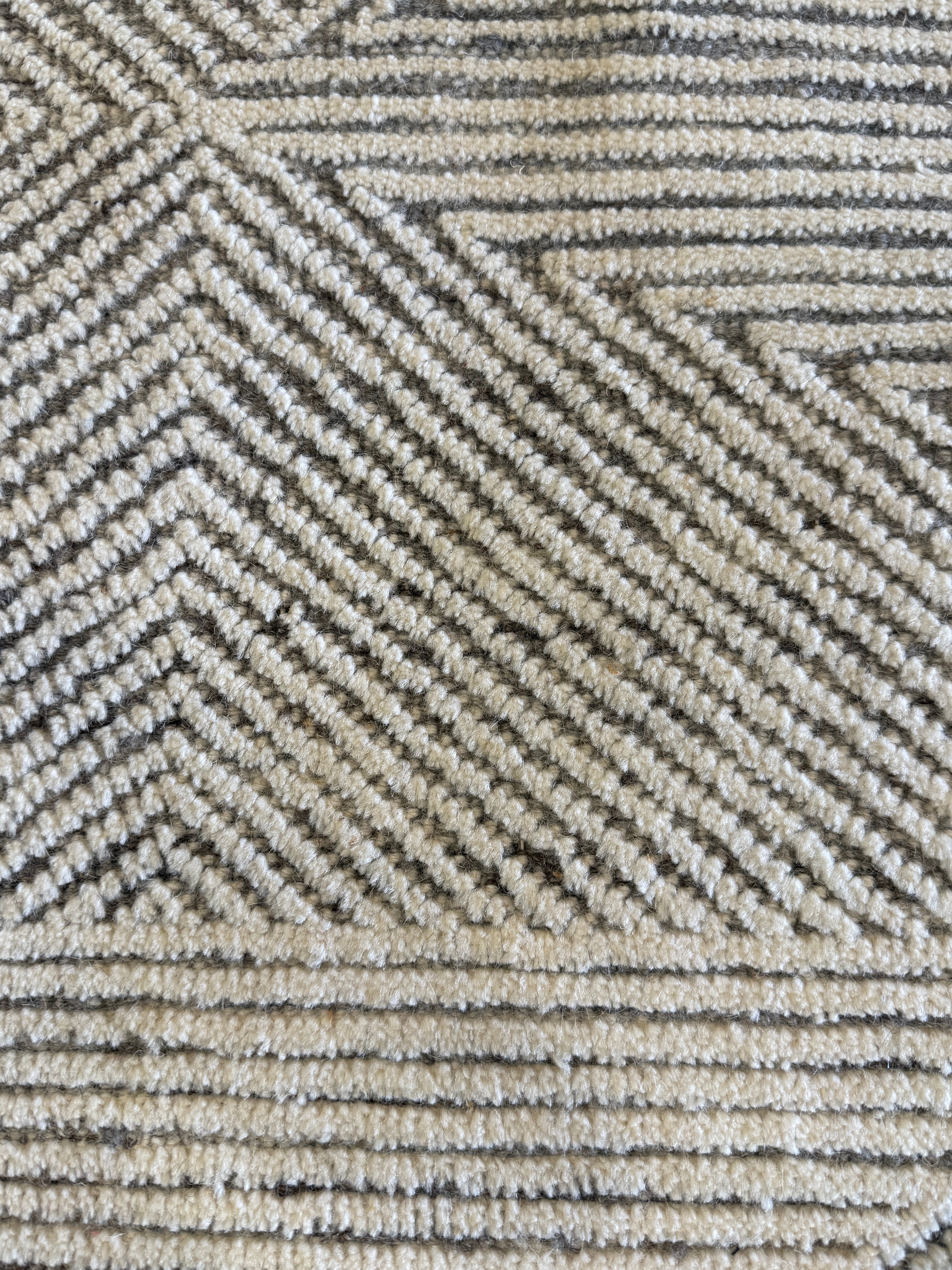 Donald 9.3x11.9 Hand-Knotted Grey & Ivory Modern