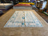 Emily Ferrier 5.4x7.6 Cream Blue Whitewashed Afghani Oushak Rug