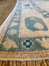 Emily Ferrier 5.4x7.6 Cream Blue Whitewashed Afghani Oushak Rug