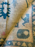 Emily Ferrier 5.4x7.6 Cream Blue Whitewashed Afghani Oushak Rug