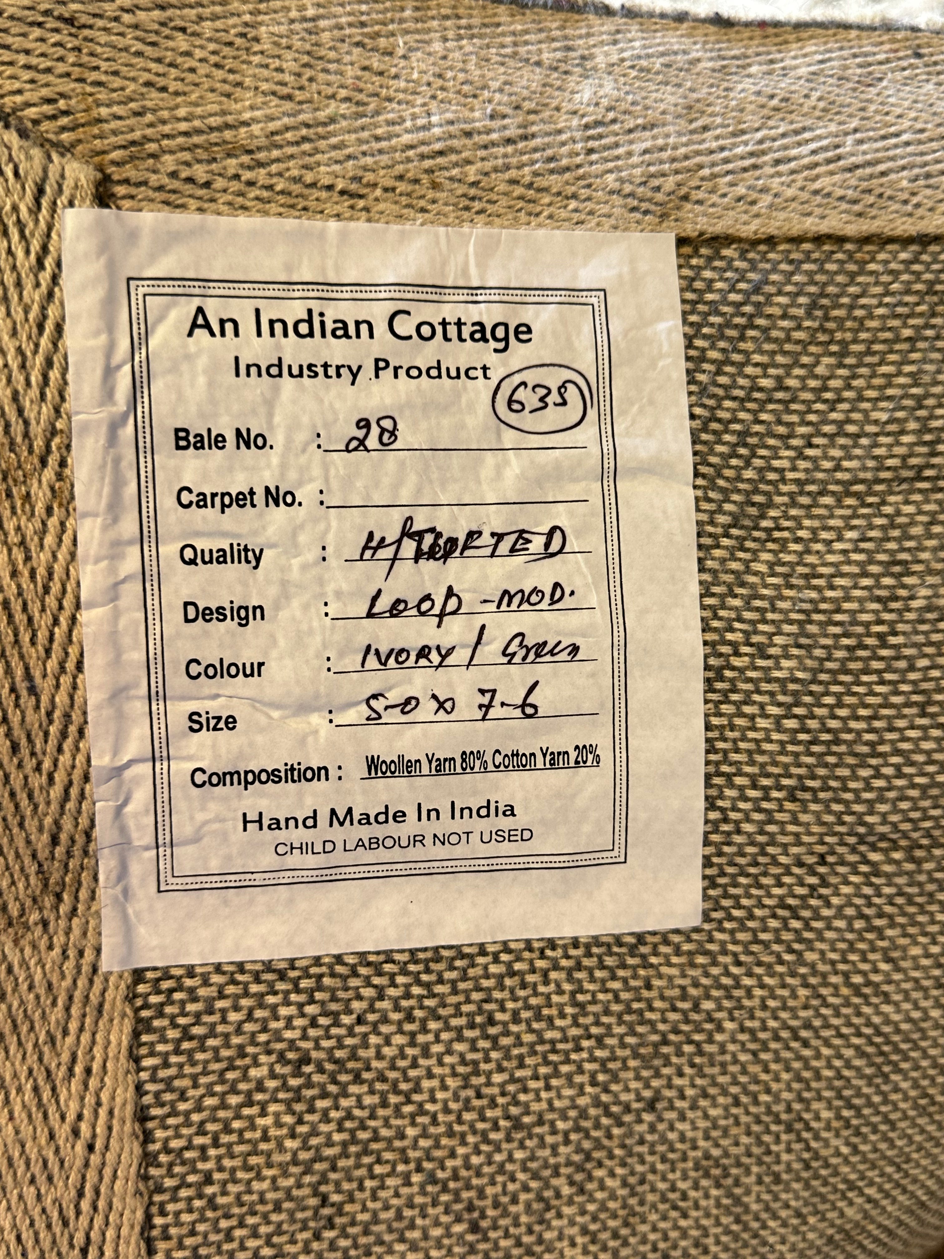 Carlos 5x7.6 Grey Hand-Tufted Wool Modern