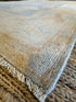 Cara Adams 5.6x7.5 Cream Blue Whitewashed Afghani Oushak Rug