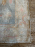 Cara Adams 5.6x7.5 Cream Blue Whitewashed Afghani Oushak Rug