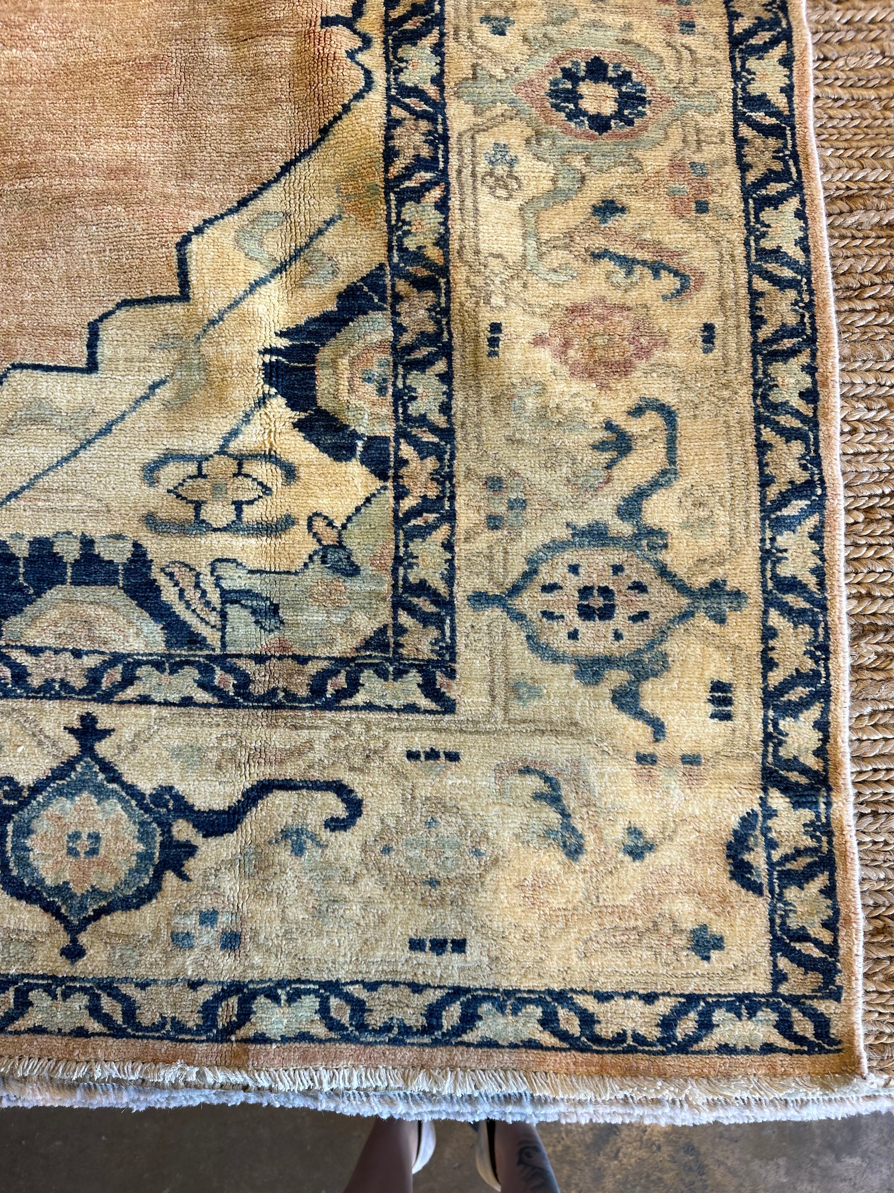 Rachel Harkin 6.8x9.7 Pink Chobi Afghani Rug