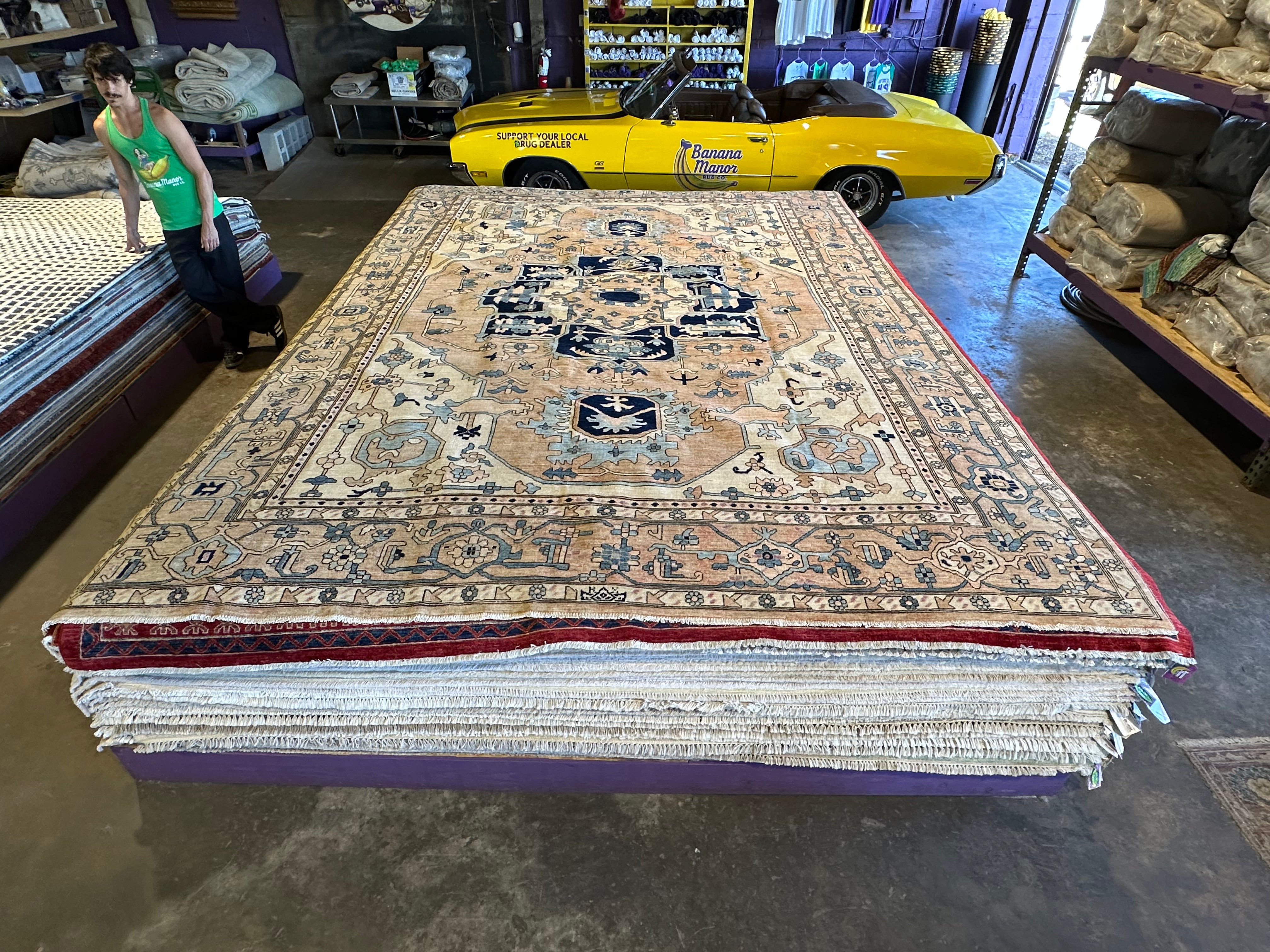 Camila Morrone 10x13.9 Pink Chobi Afghani Rug