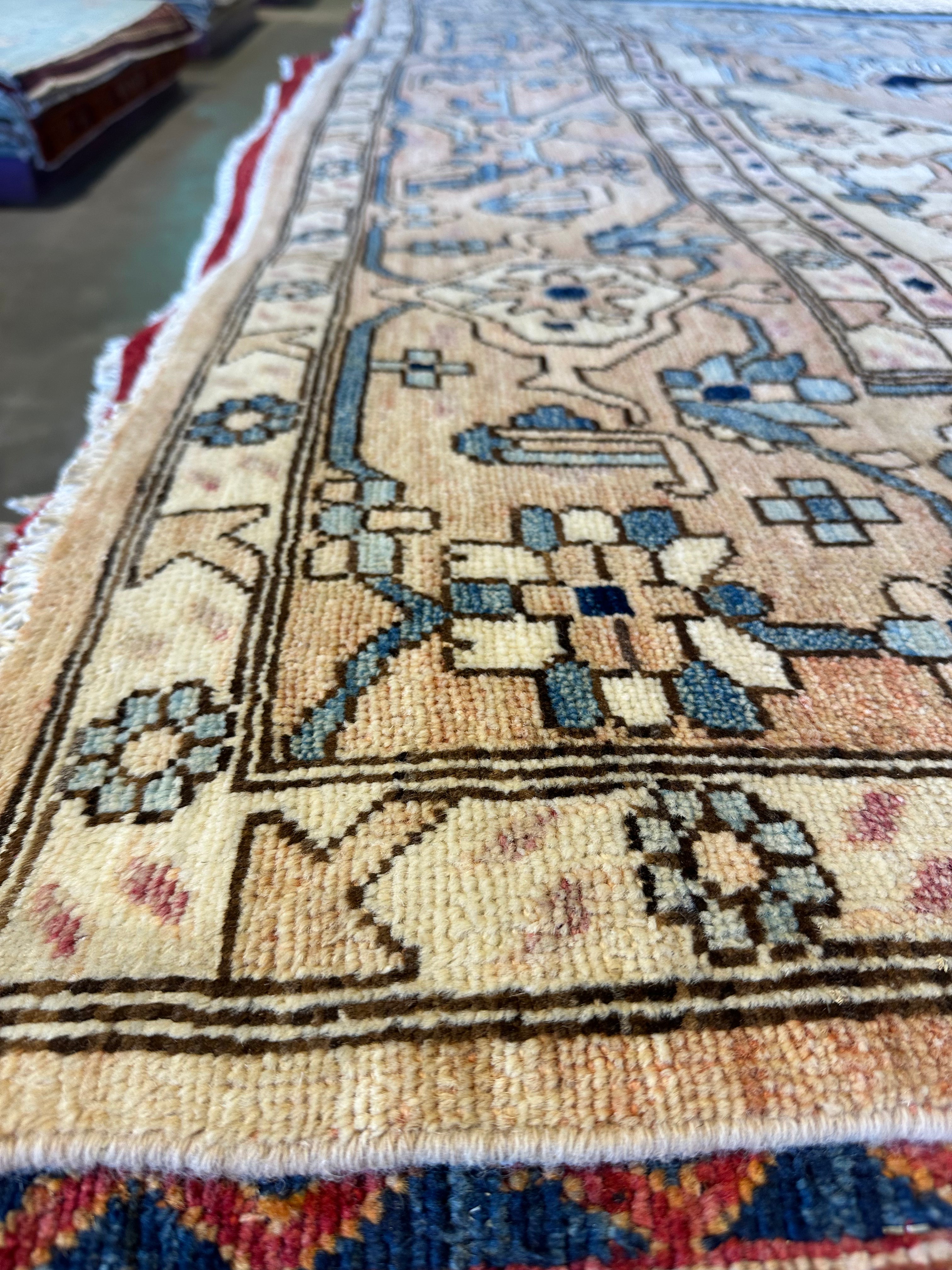 Camila Morrone 10x13.9 Pink Chobi Afghani Rug