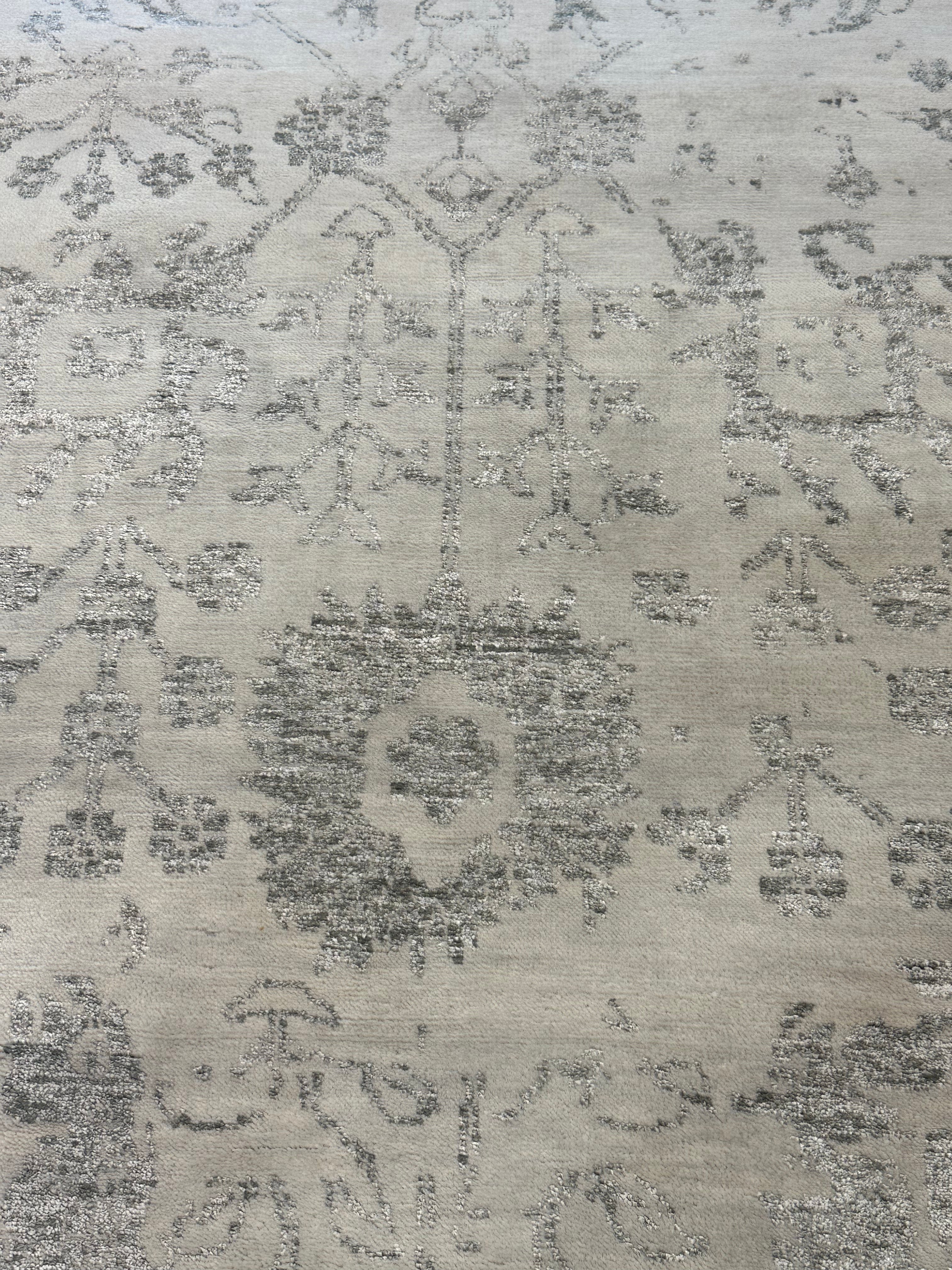 Shane 6x9 Grey Hand-Knotted Modern Abstract Rug