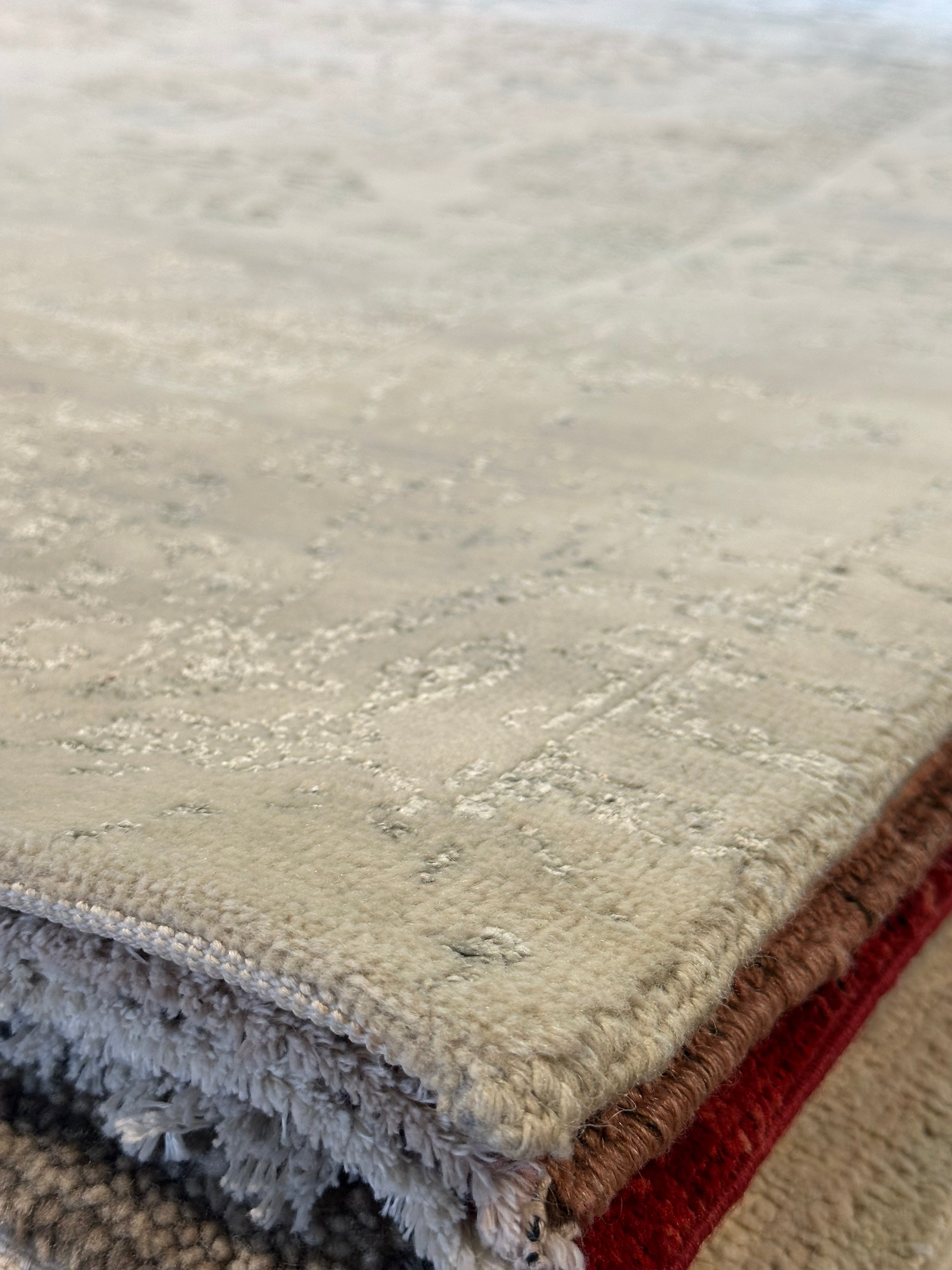 Shane 6x9 Grey Hand-Knotted Modern Abstract Rug
