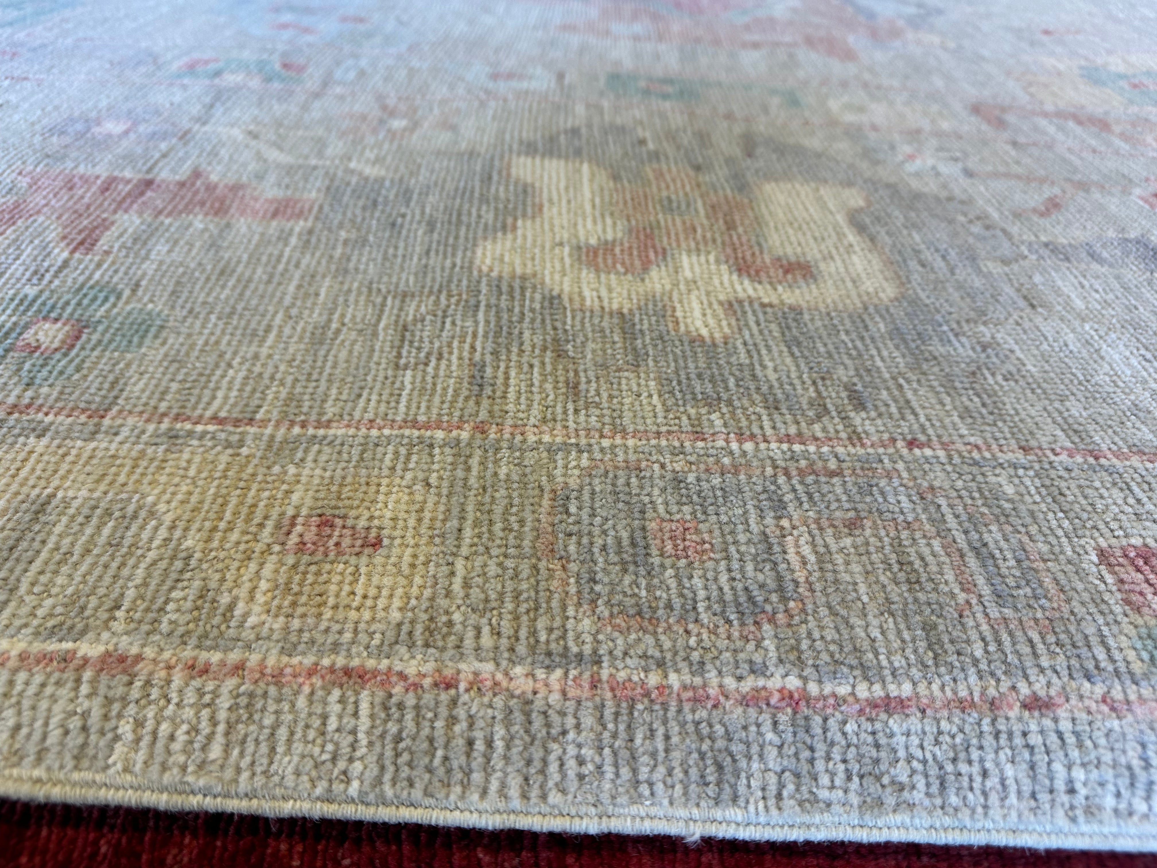 Ani Baravyan 10.6x13.9 Blue Whitewashed Afghani Oushak Rug