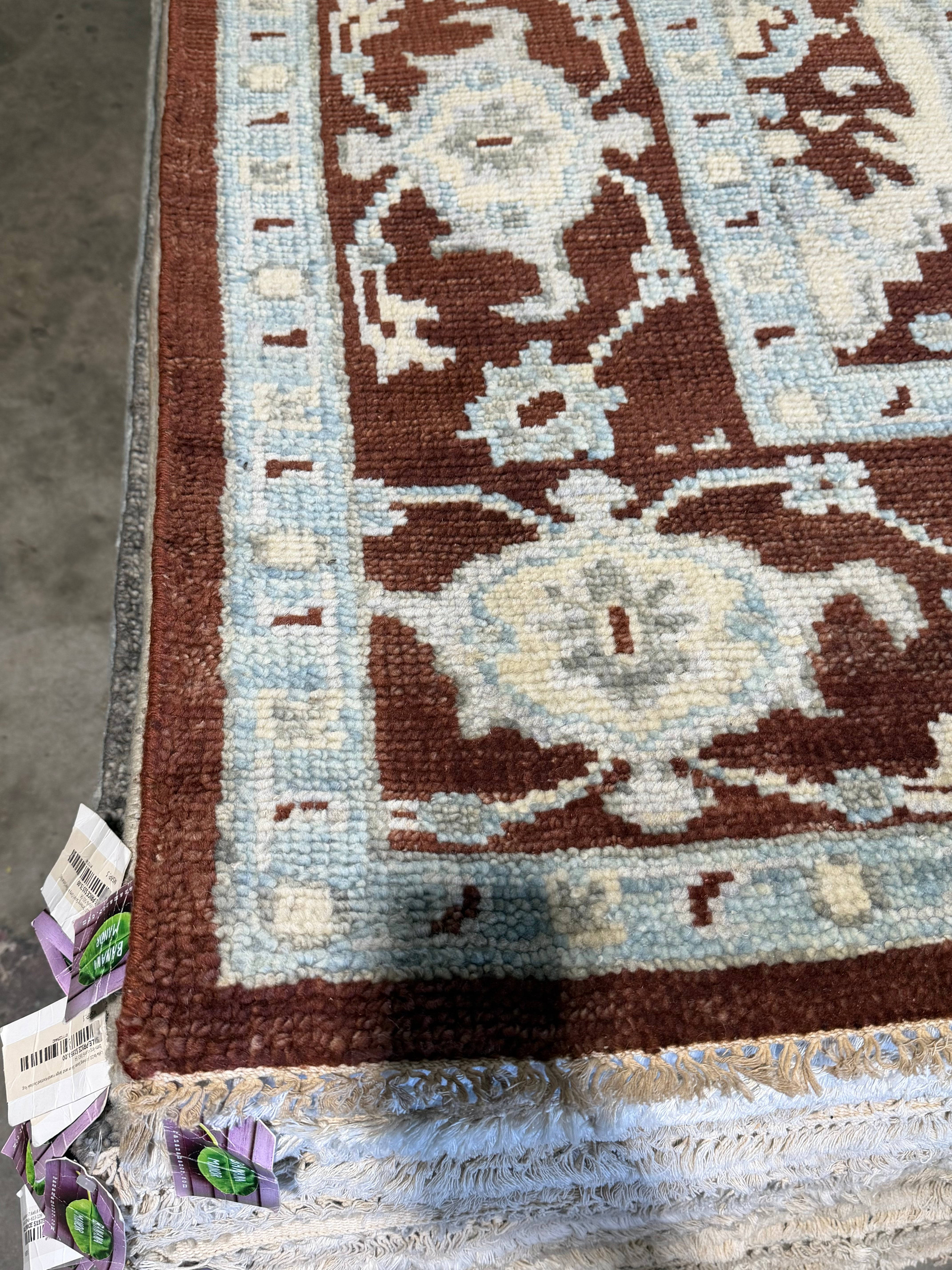 Sister Parish 8x10 Red Hand-Knotted Oushak Rug