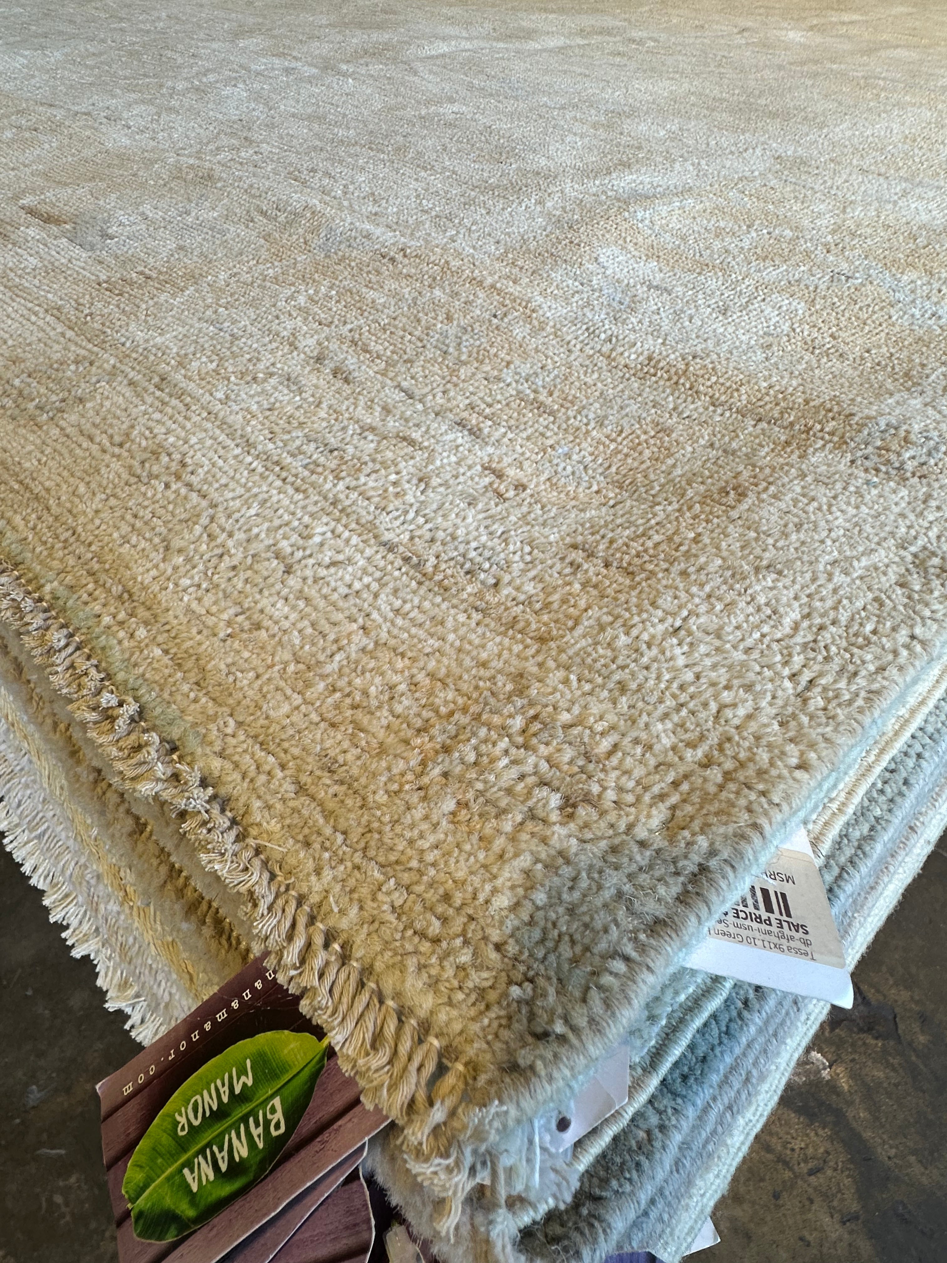 Valerie 8.10x11.6 Cream Whitewashed Afghani Oushak Rug